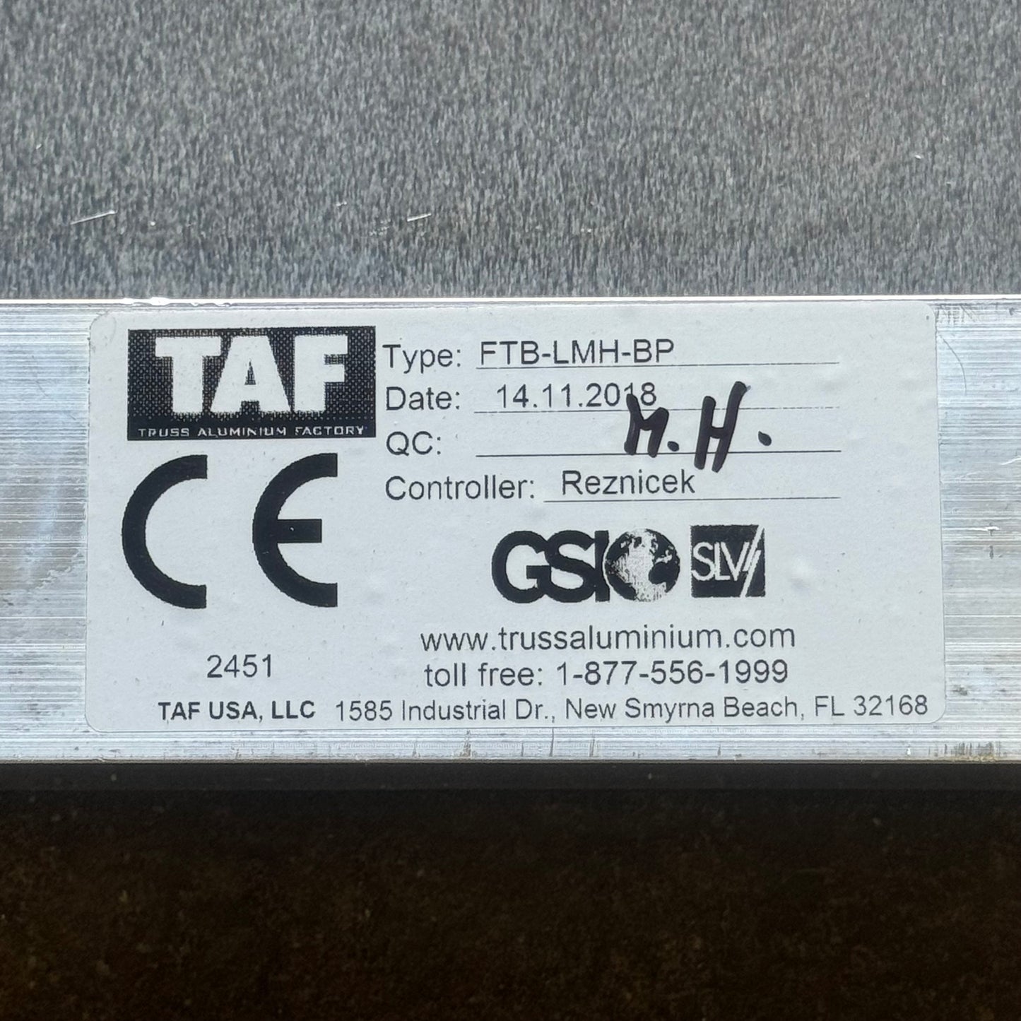 TAF Universal Aluminum Base Plate 2"X30”X30” Grey FTB-LMH-BP