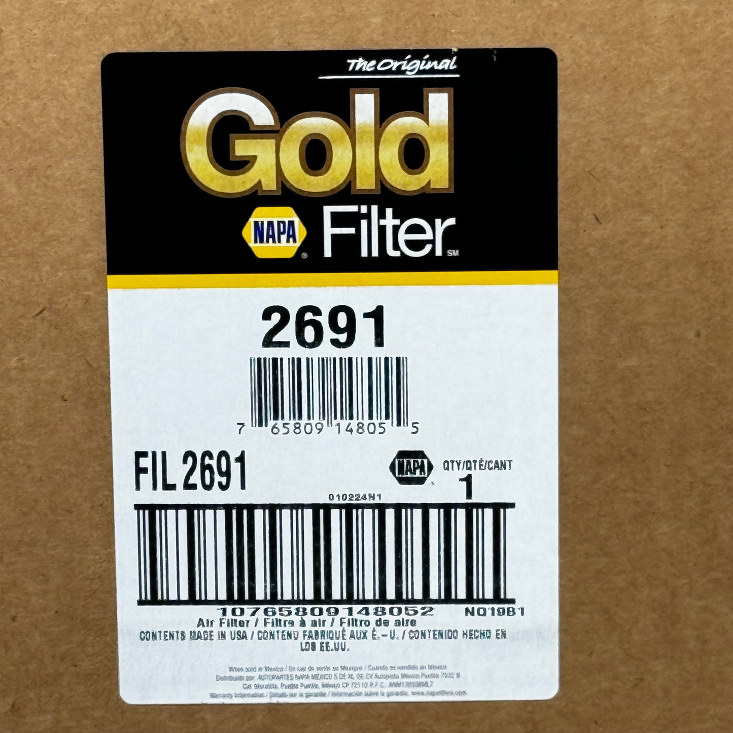 NAPA The Original Gold Air Filter Cellulose Filter Media Material FIL 2691