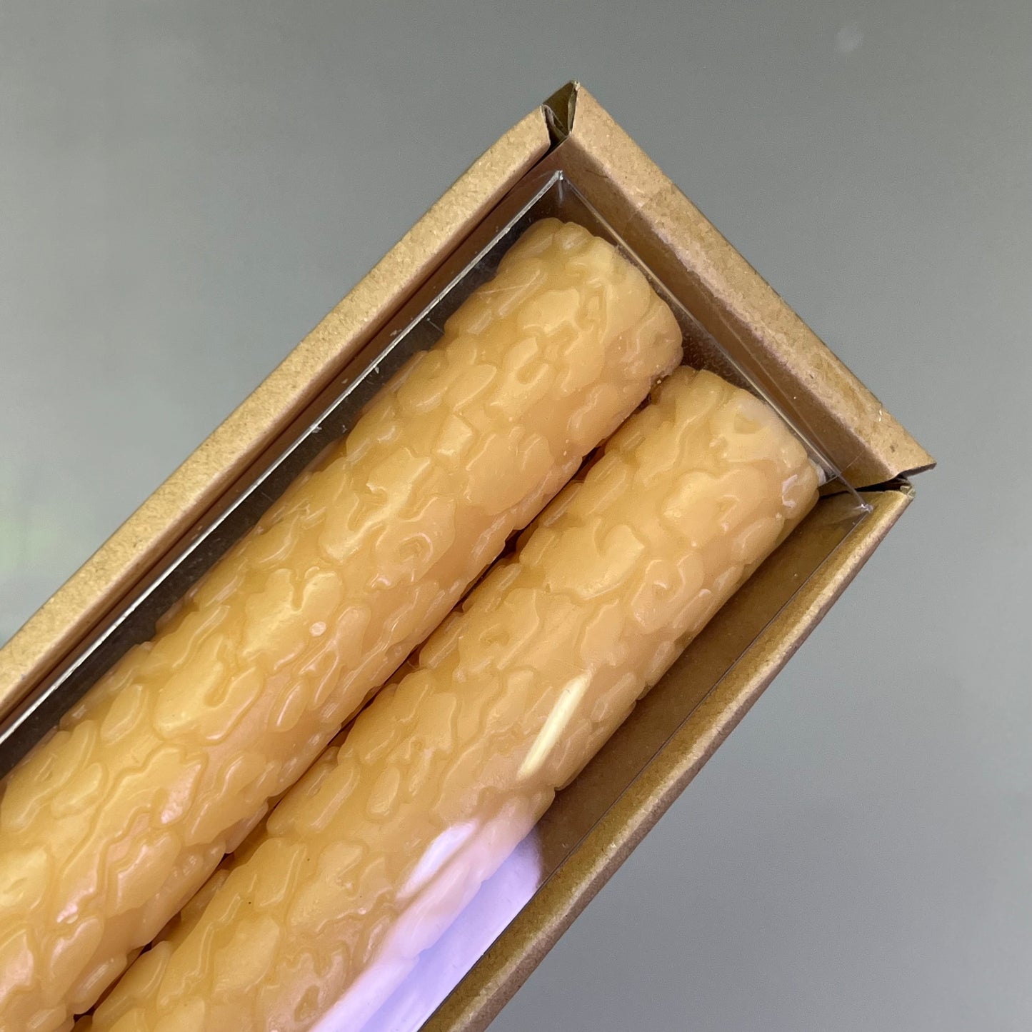 CREATIVE CO-OP (2 PACK) Leopard Print Taper Candles Unscented 10" Tan CD2231