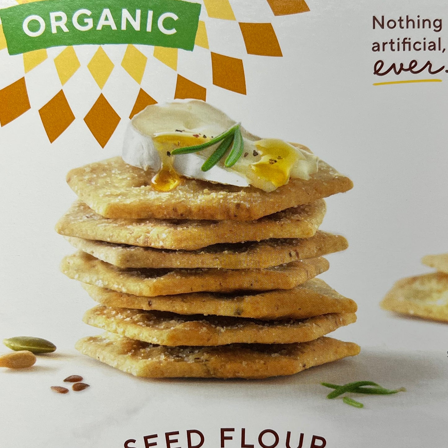 ZA@ SIMPLE MILLS (6 PACK) Organic Seed Flour Crackers Original Flavor 4.2oz BB 10/26