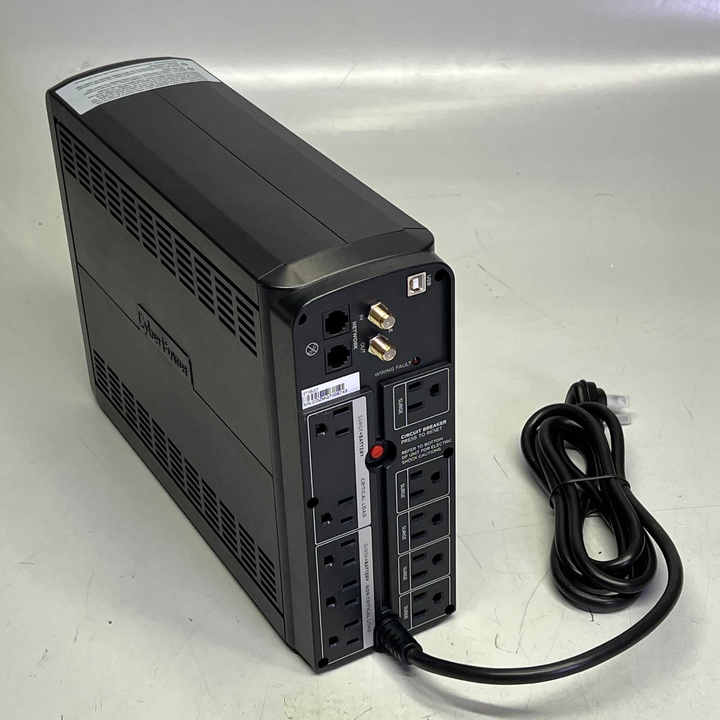 CYBERPOWER Battery Backup W/ Surge Protection 1500 VA 900 W 1705111 (Return)