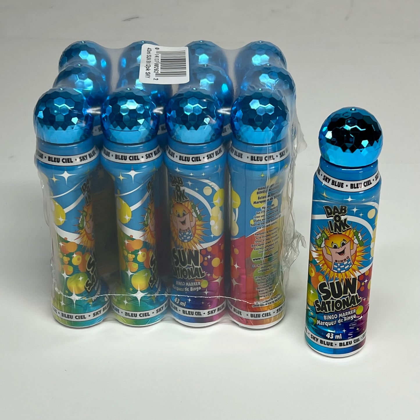 DAB O INK (12 PACK) Sunsational Bingo Marker Bright Ink 43ml/1.4 oz Sky Blue C26