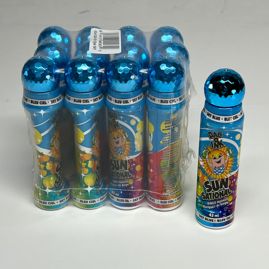 DAB O INK (12 PACK) Sunsational Bingo Marker Bright Ink 43ml/1.4 oz Sky Blue C26