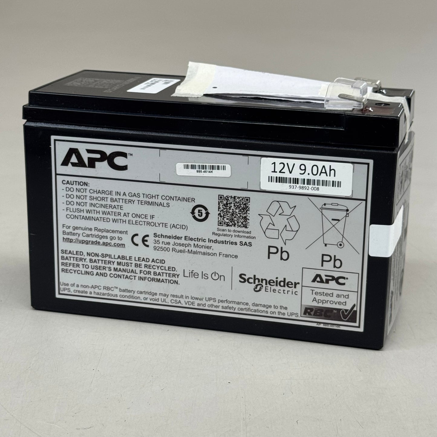 APC  Apc Replacement Battery for Back‑ups Models Be650g1, Be850g2, Bx850m, Br700g, Bvk950m2, Bvn950m2, Genuine Battery Model Rbc17 RBC17