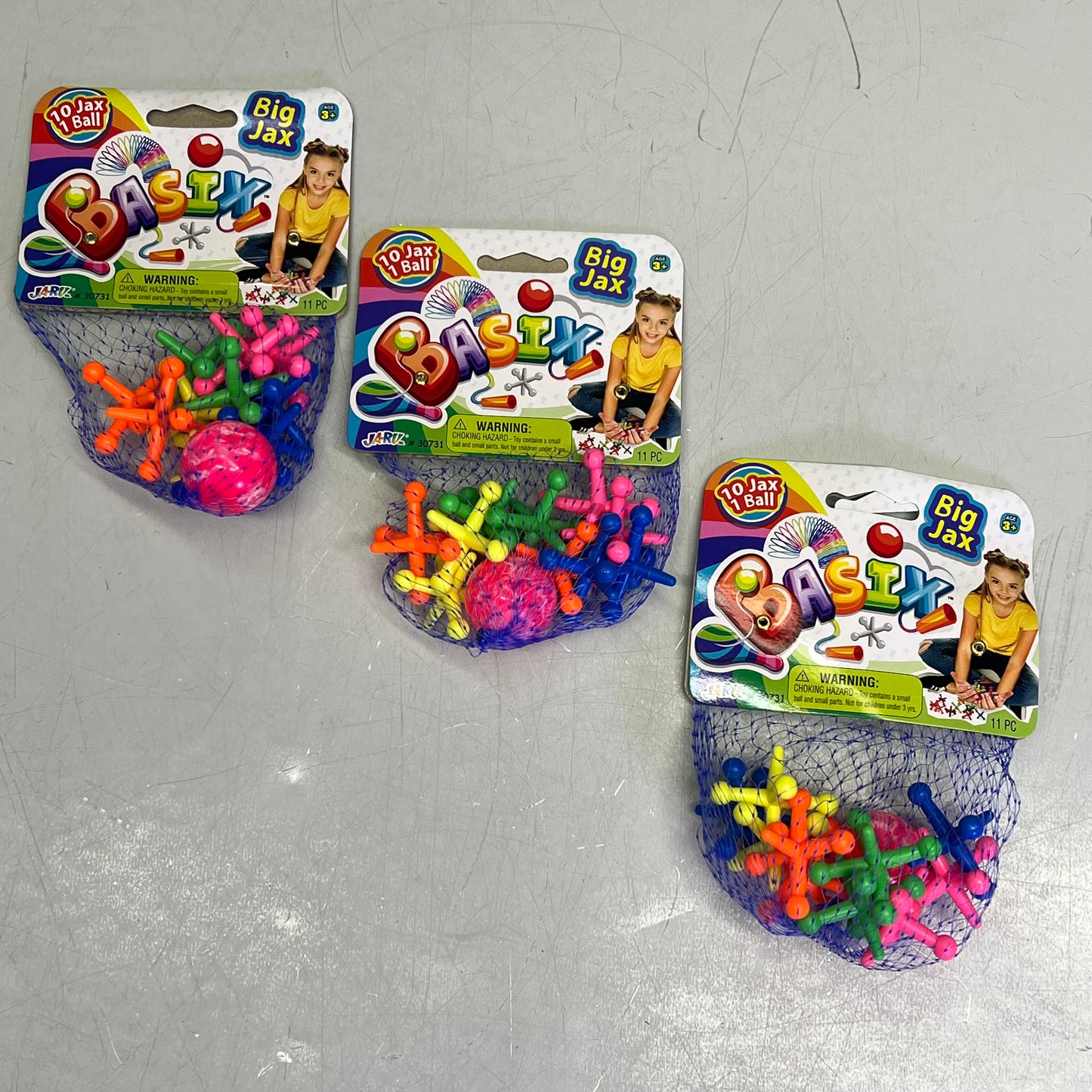 ZA@ JA-RU (3 PACK) Basix Big Jax Game 11 Piece Multicolor 30731