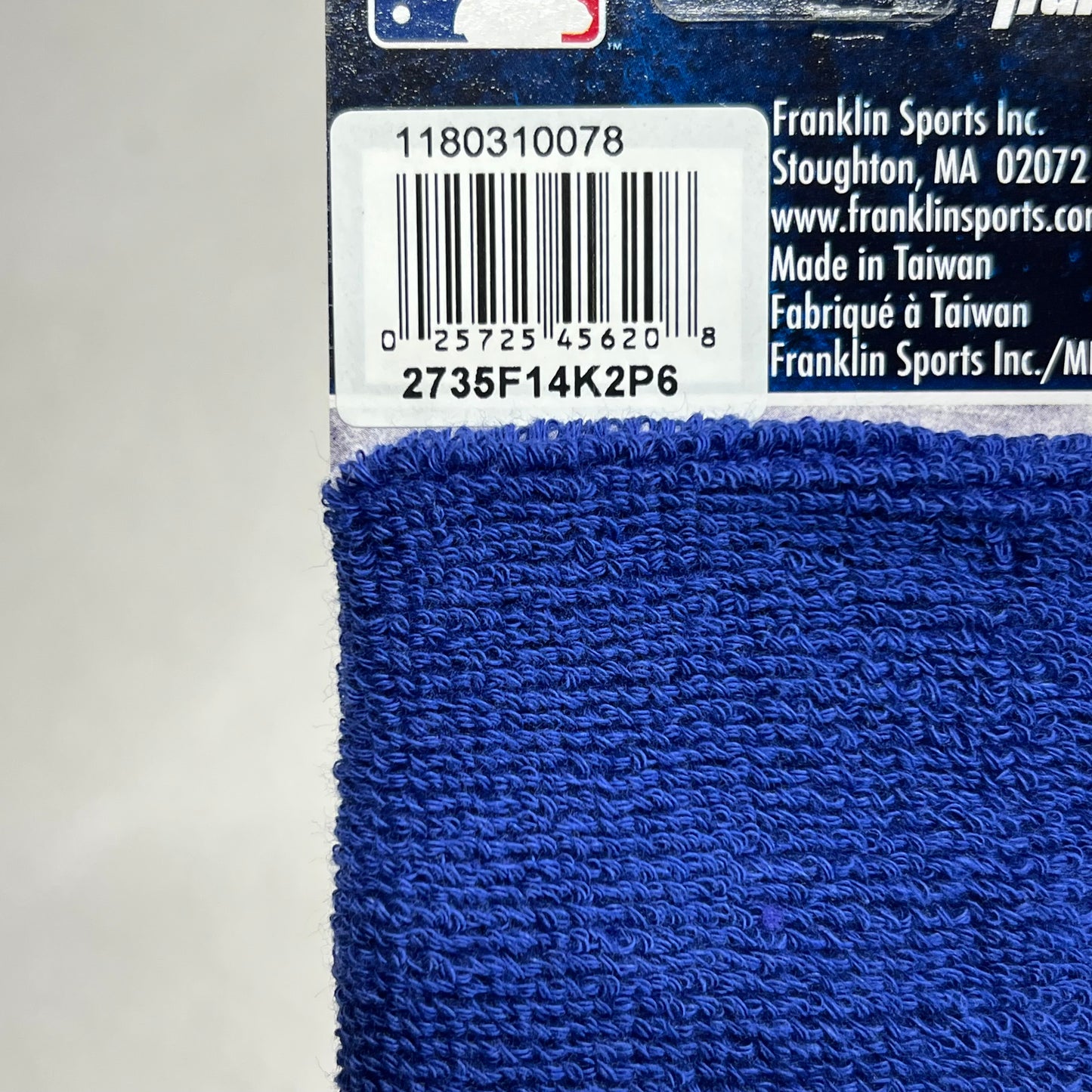 FRANKLIN (2 PACK) Wristbands Official Team Logo Blue Jays 3"W Blue 27535F14K2P6