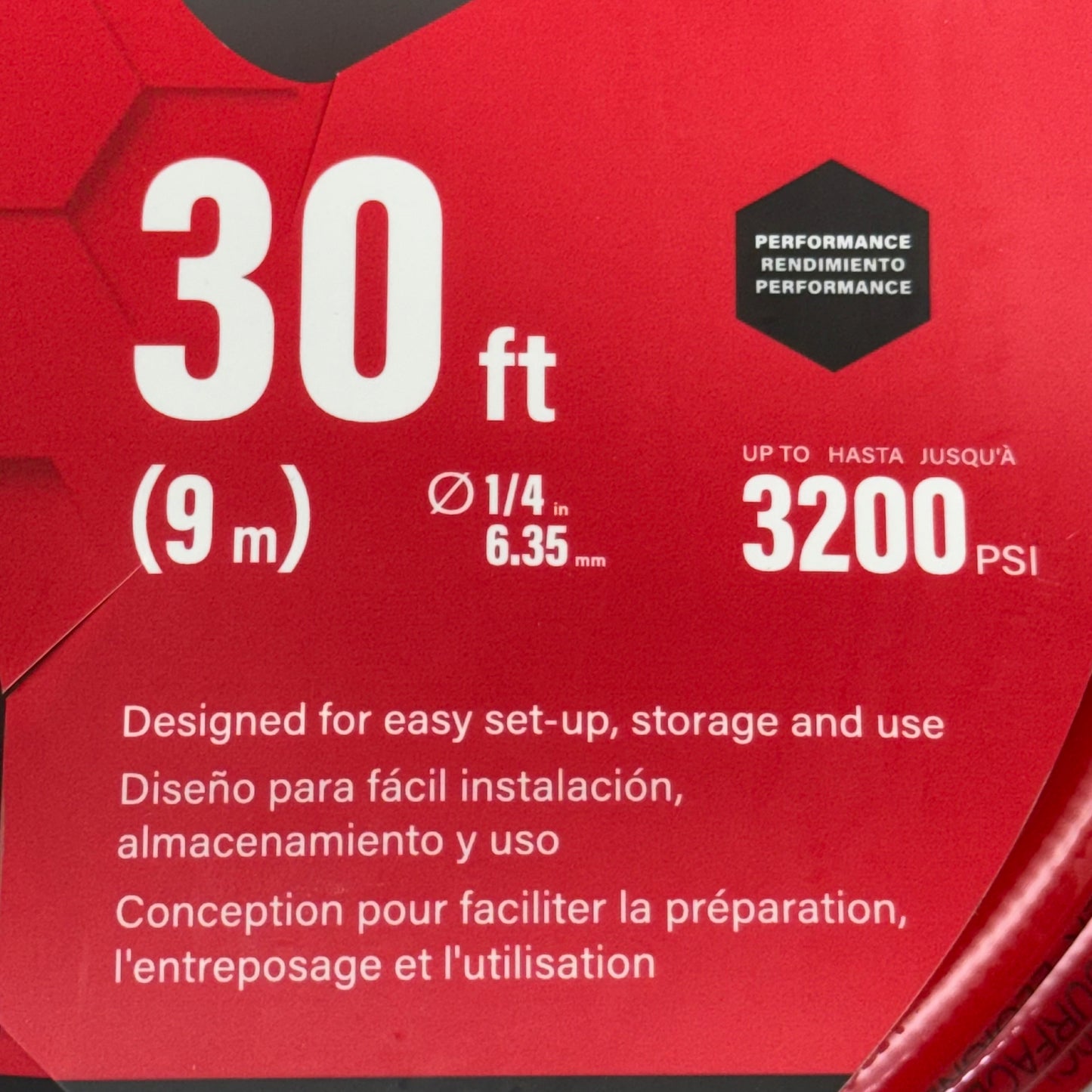 BRIGGS & STRATTON Easyflex 1/4"x30-Ft High Pressure Replacement Hose 3200Psi (New)