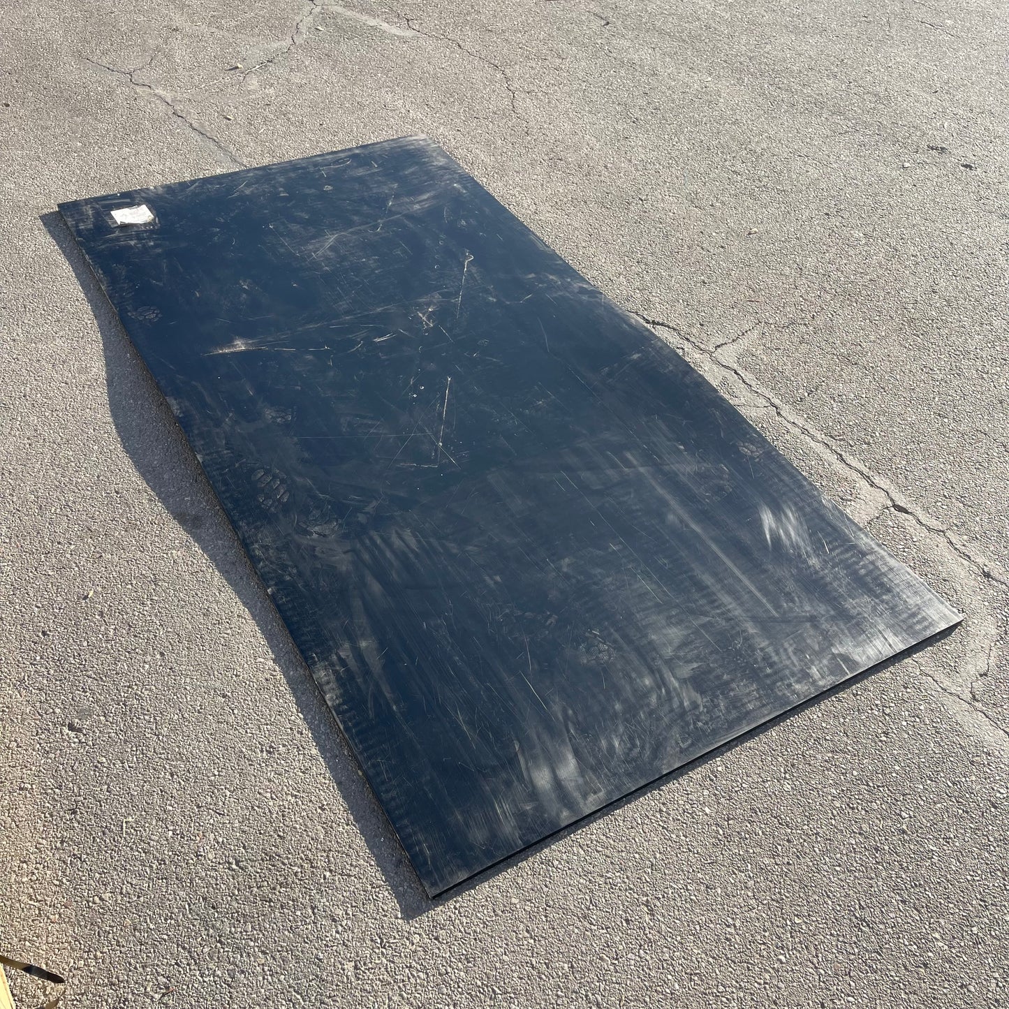 Z@  MITSUBISHI TIVAR  ESD Black Plate Anti Static Plastic Sheet 0.5” x 48” x 96” (AS-IS)