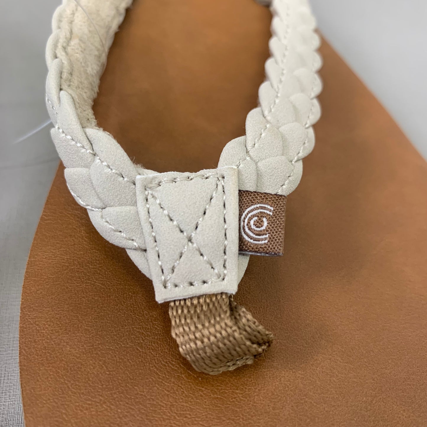 COBIAN Braided Pacifica Sandals Women's SZ 8, EU 38.5 Cream BBP23-110-8