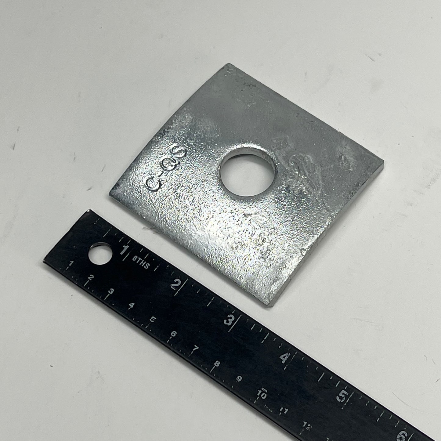 ZA@ HUBBELL (50 PACK) Square Curved Wash Steel 3-1/4" x 3-1/4" 6825