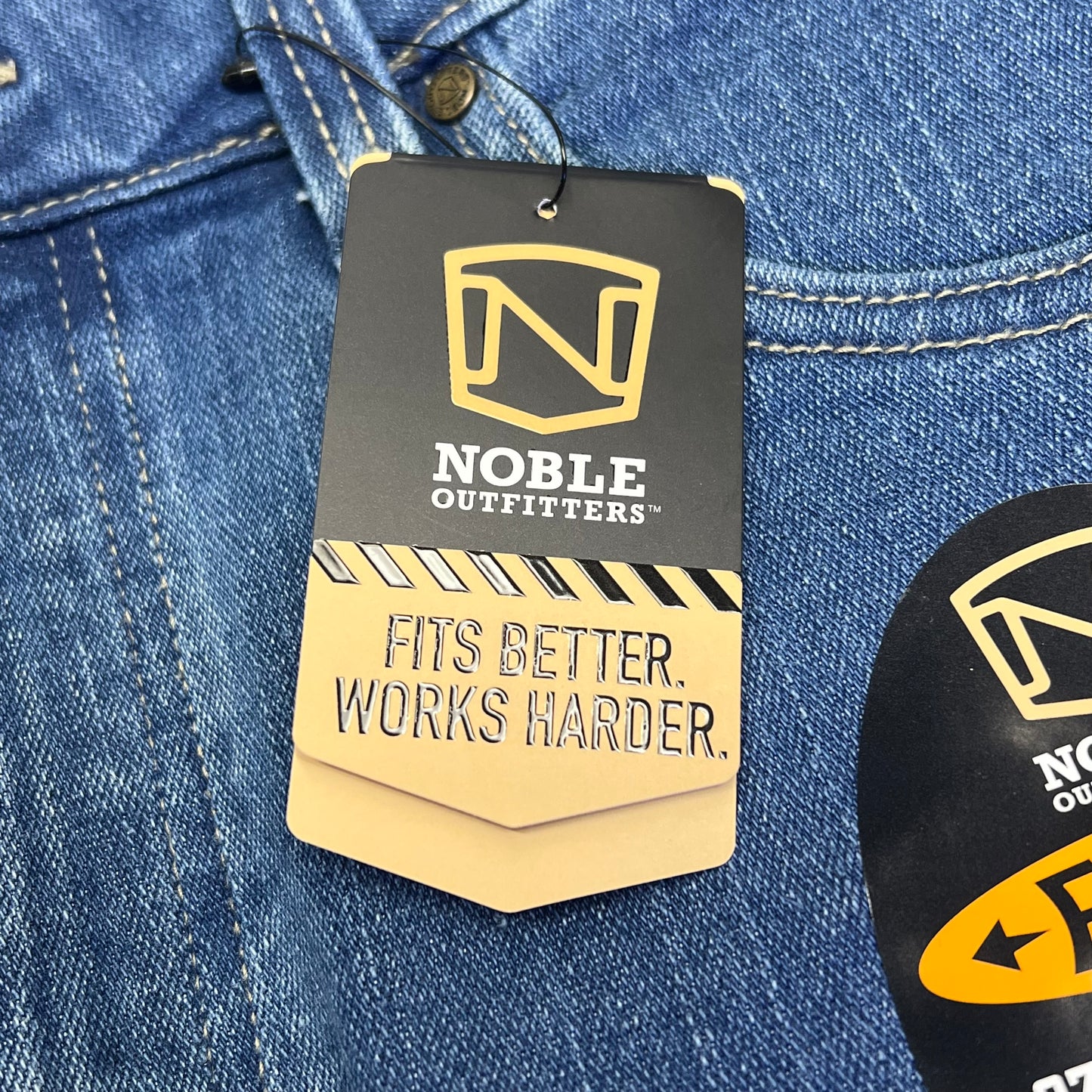 NOBLE OUTFITTERS Flex Denim 5-Pocket Work Pant Men's Sz 38x30 Stonewash 18458