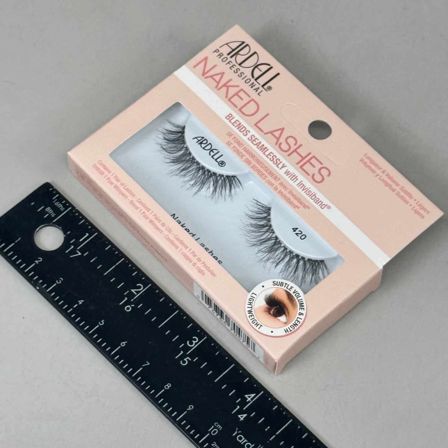 ARDELL (4 PACK, 1 PAIR EACH) Naked Natural Eye Lashes W/ Invisiband Black 420