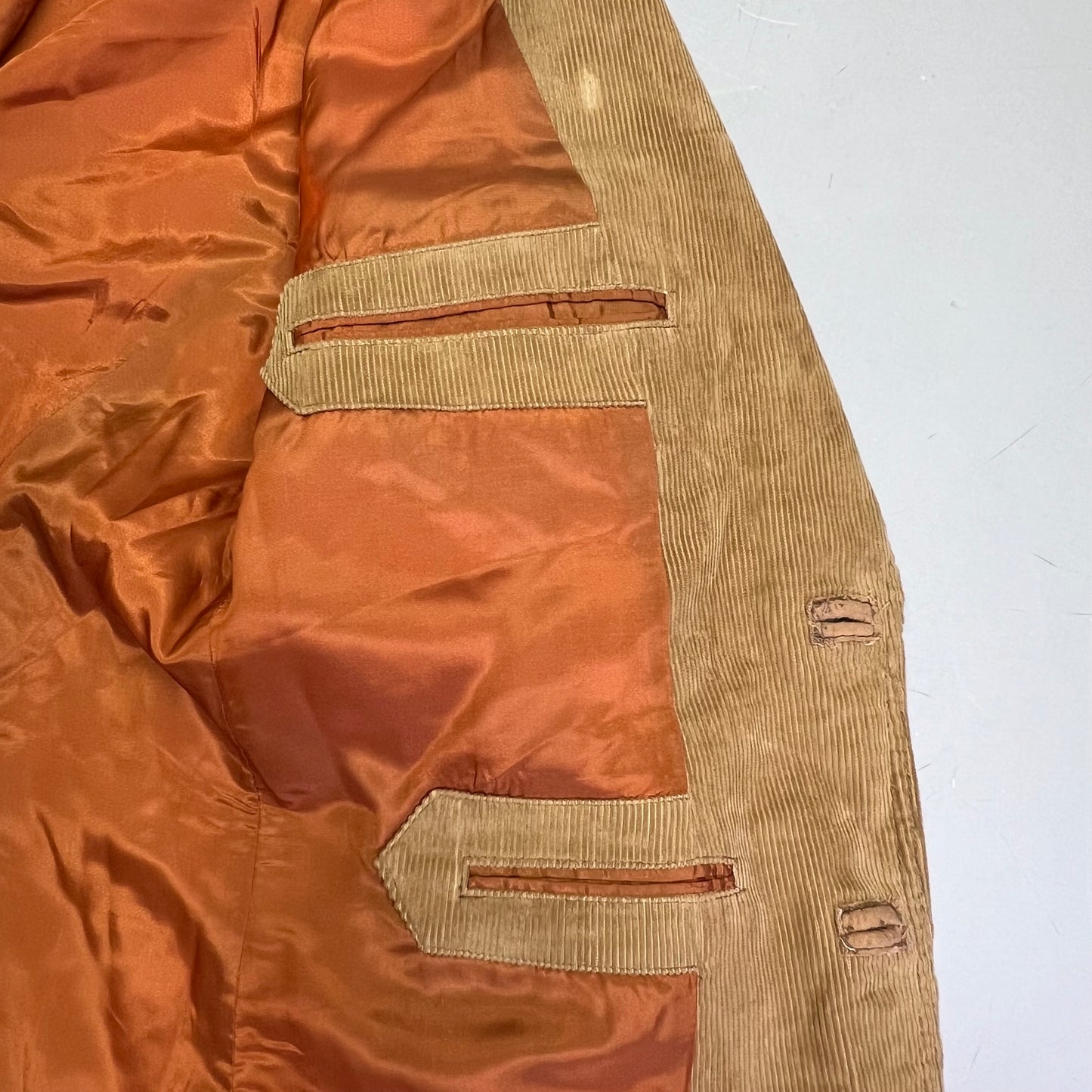 JC PENNYS Vintage 80's Style Corduroy Blazer Men's Sz 42L Dark Khaki (Pre-Owned)