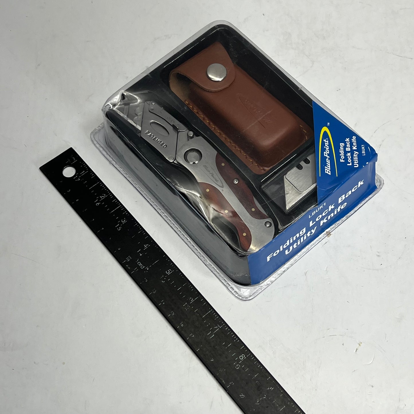 SNAP ON Blue Point Compact Folding Lock Back Utility Knife Brown/ Silver LBUK1