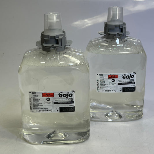 ZA@ GOJO (2 PACK) E-2 Hand Sanitizer Foam Refill Kills 99.9% of Germs Dermatologist tested 67 fl. oz. 5269-02 BB 11/28