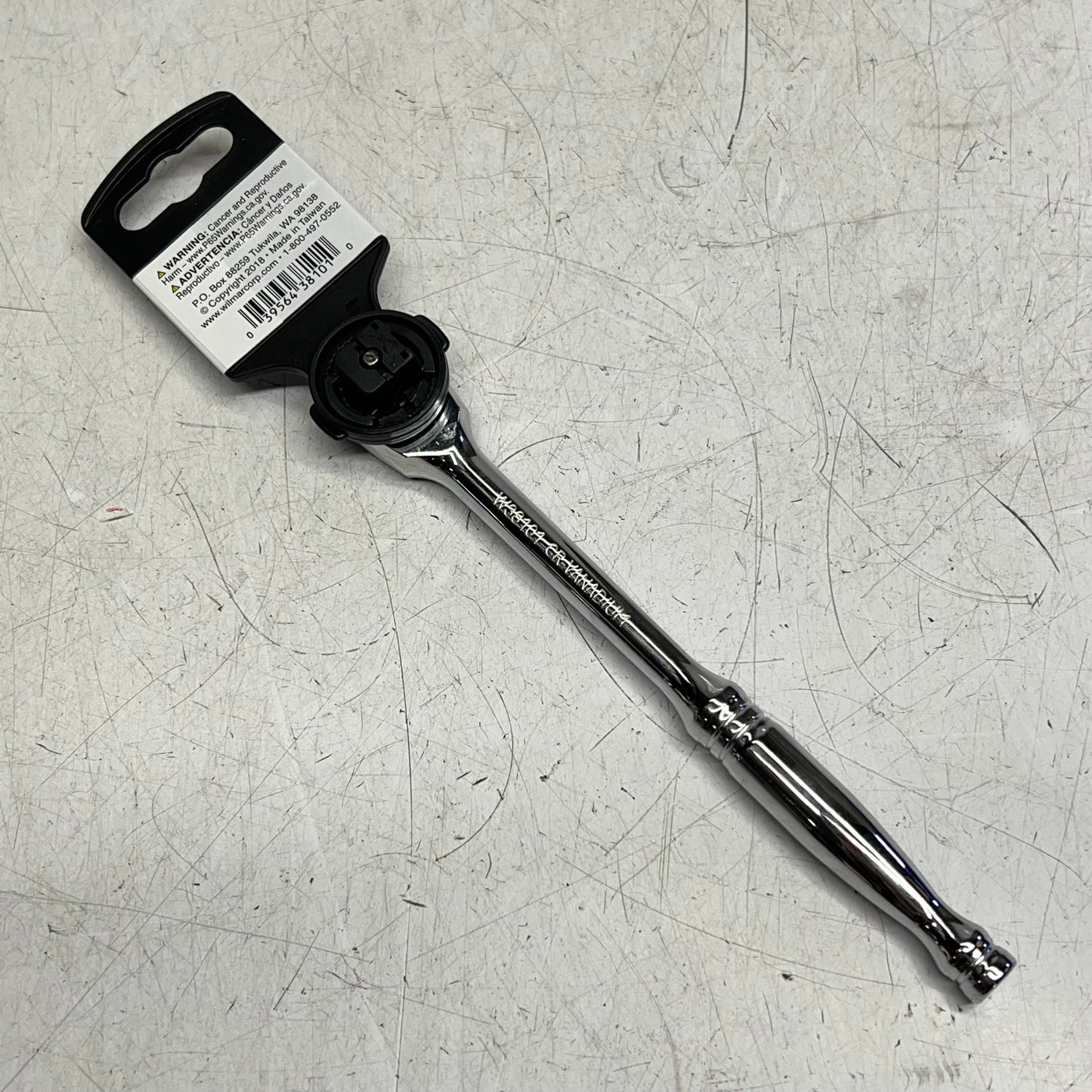 PERFORMANCE TOOLS Quick Release Teardrop Ratchet 3/8" Polished Nickel W38101
