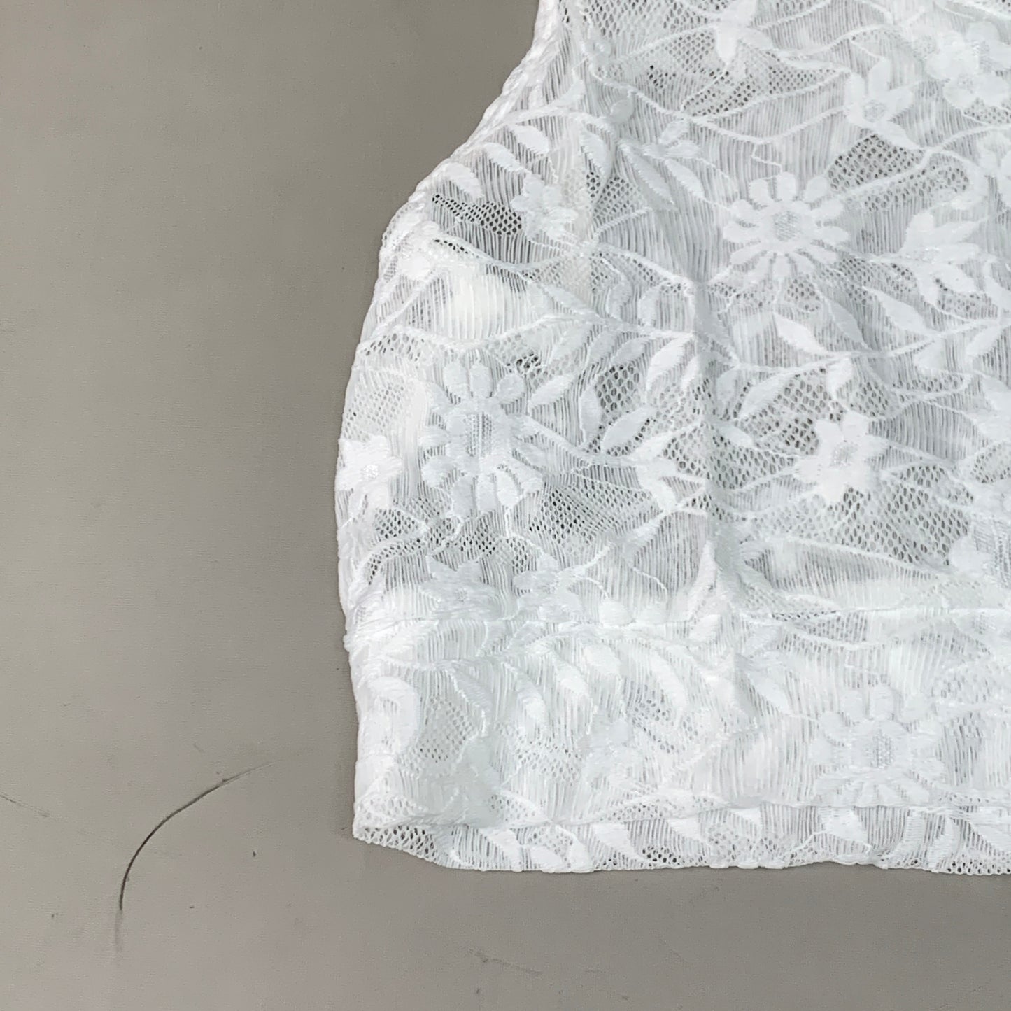 HALFTEE Full Lace Tank Nylon & Spandex Blend Floral White M (23)