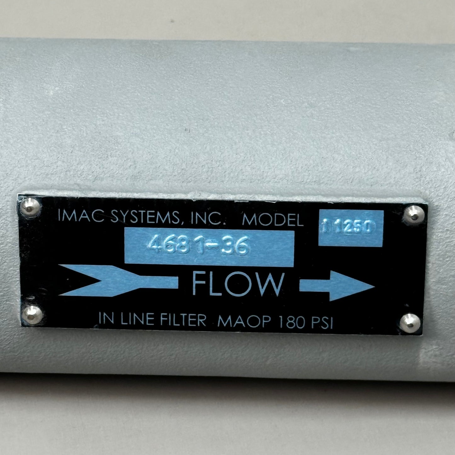 IMAC Systems INC In Line Filter MAOP 180 PSI 11" x 4" x 2 1/2" 11250