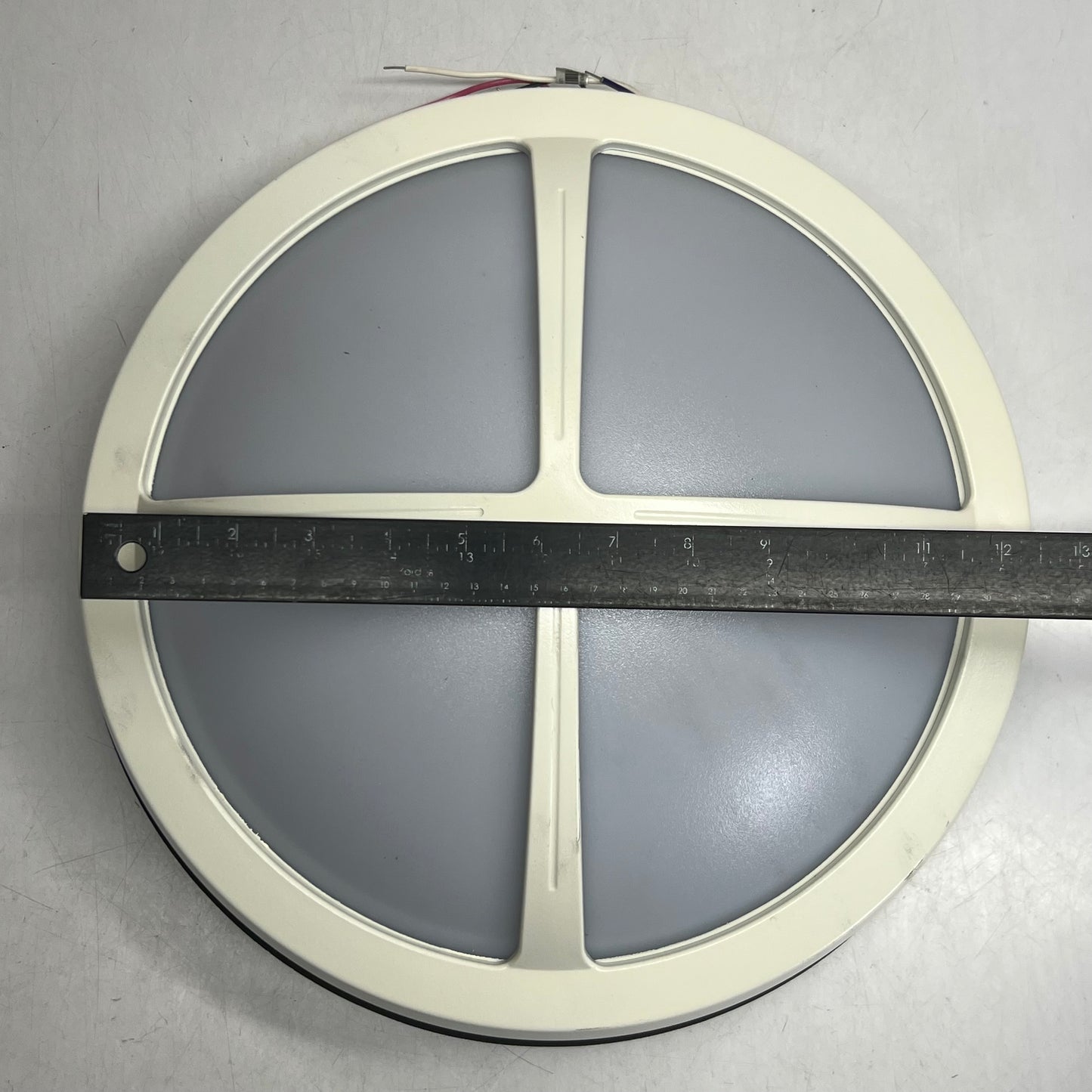 COOPER High Powered Led Exterior Rated Round Surface Mount Fixture 15" White TRF15-LD4-20W-40-OPL-WH-UNV-EDD1