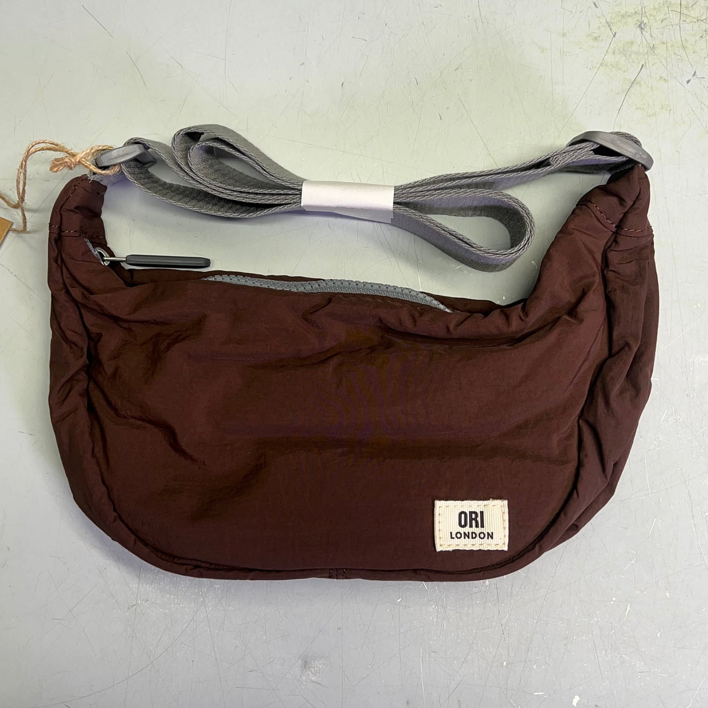 ORI LONDON Farringdon Bag Made From Taslon One Size 6"x11"x3.5" Chocolate