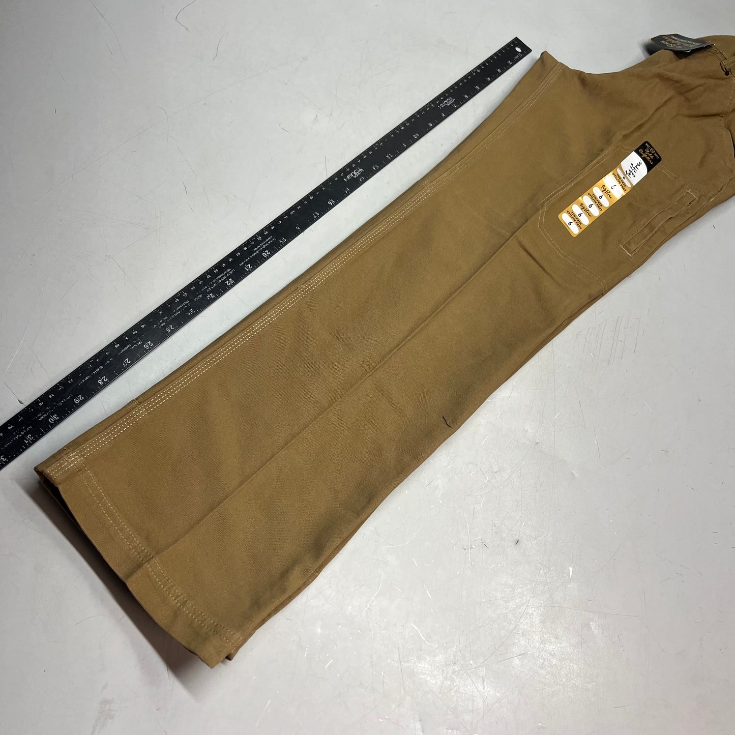 NOBLE OUTFITTERS Tug Free Utility Stretch Canvas Work Pant Women's Sz 6 Coyote