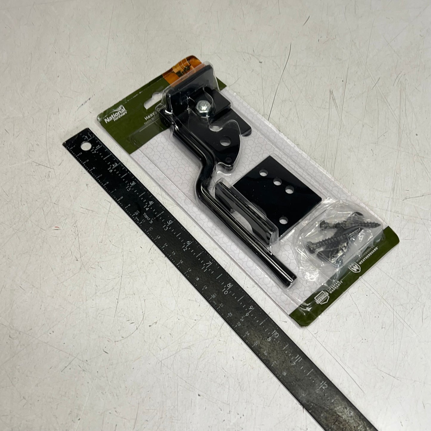NATIONAL HARDWARE Adjust-o-Matic Heavy Duty Gate Latch 8" Black N101-394