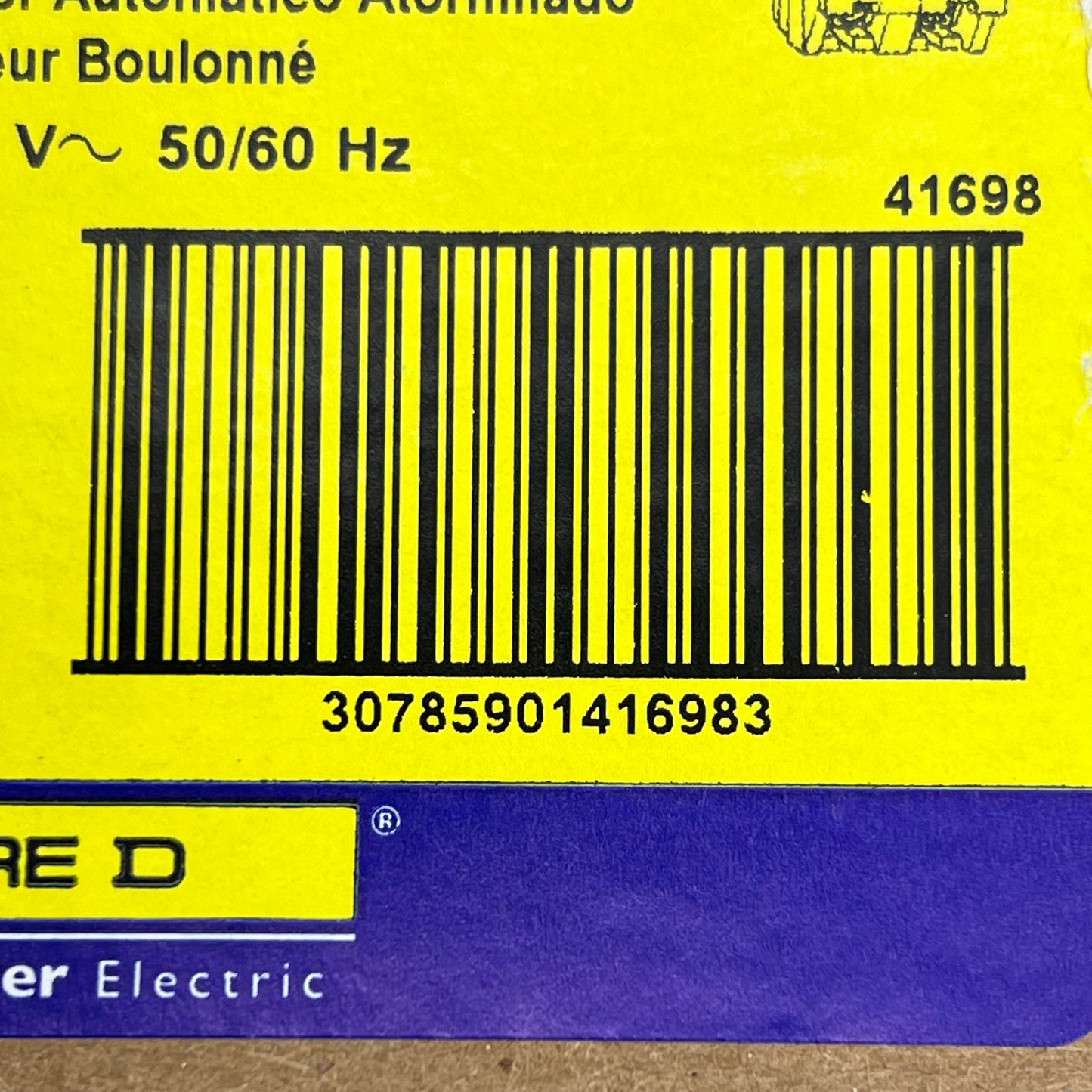 SQUARE D 50 Amp Circuit Breaker Bolt-On 2 Pole 120/240 Volt QOB250