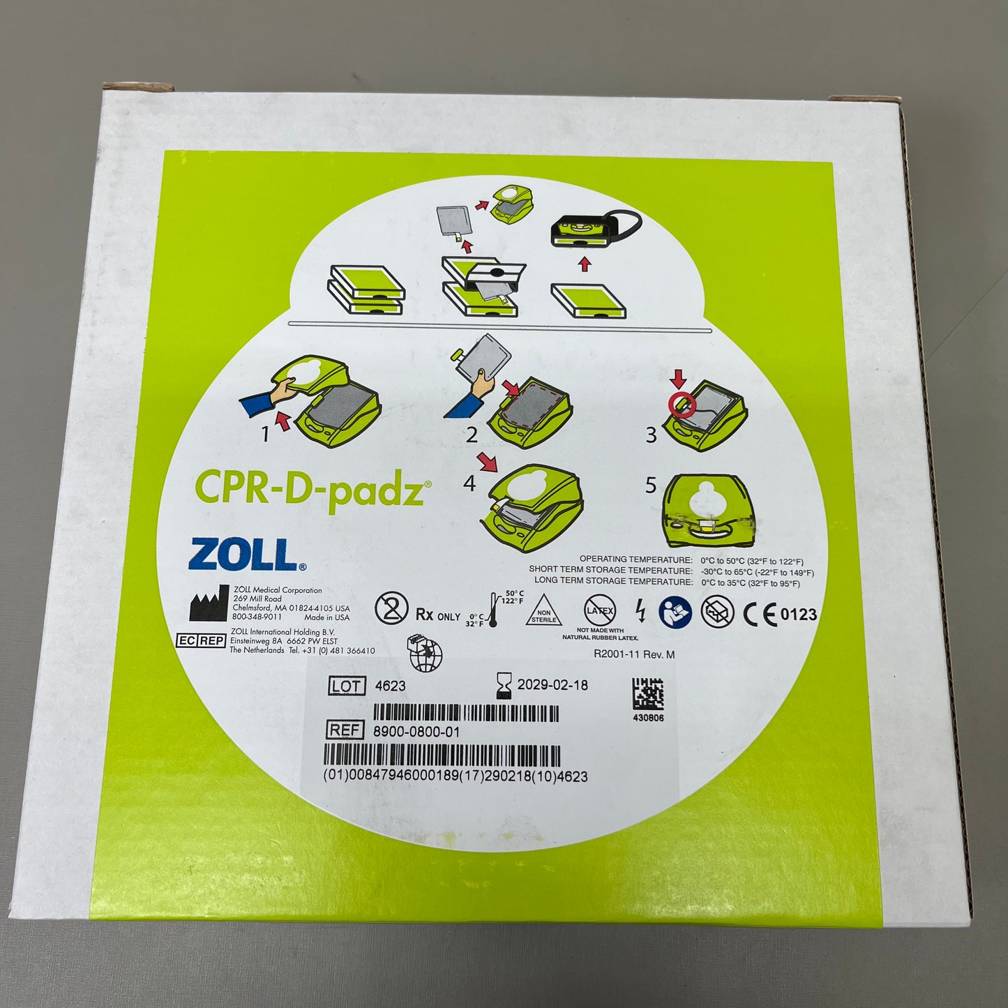 ZOLL AED Plus Kit CPR-D Padz w/ 5 Year Shelf Life Uses Consumer Batteries Green