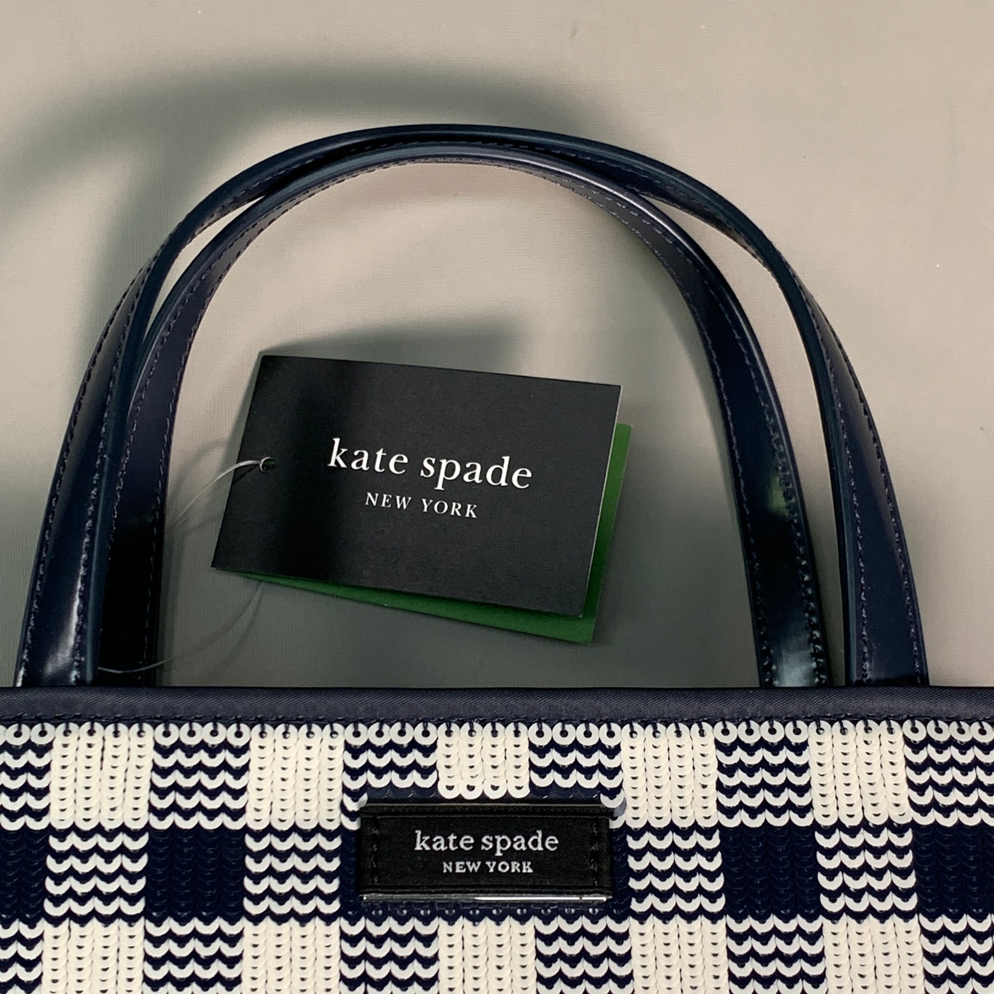 Kate Spade Kitt Embellished North South Tote Bag in Black Canvas Cloth  ref.529271 - Joli Closet