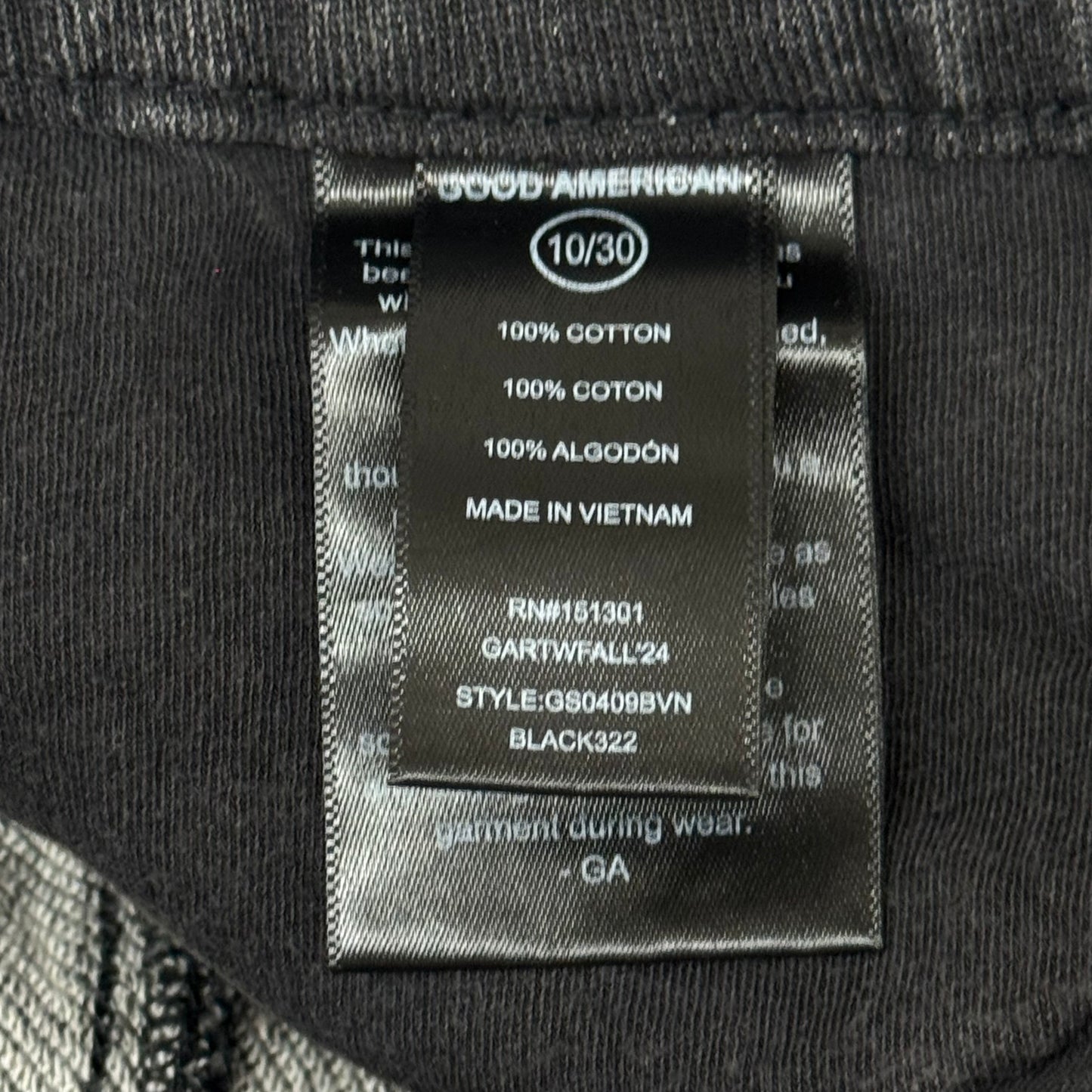 GOOD AMERICAN Jeanius Good Skate Jeans Women's Sz 10 Black GS0409BVN