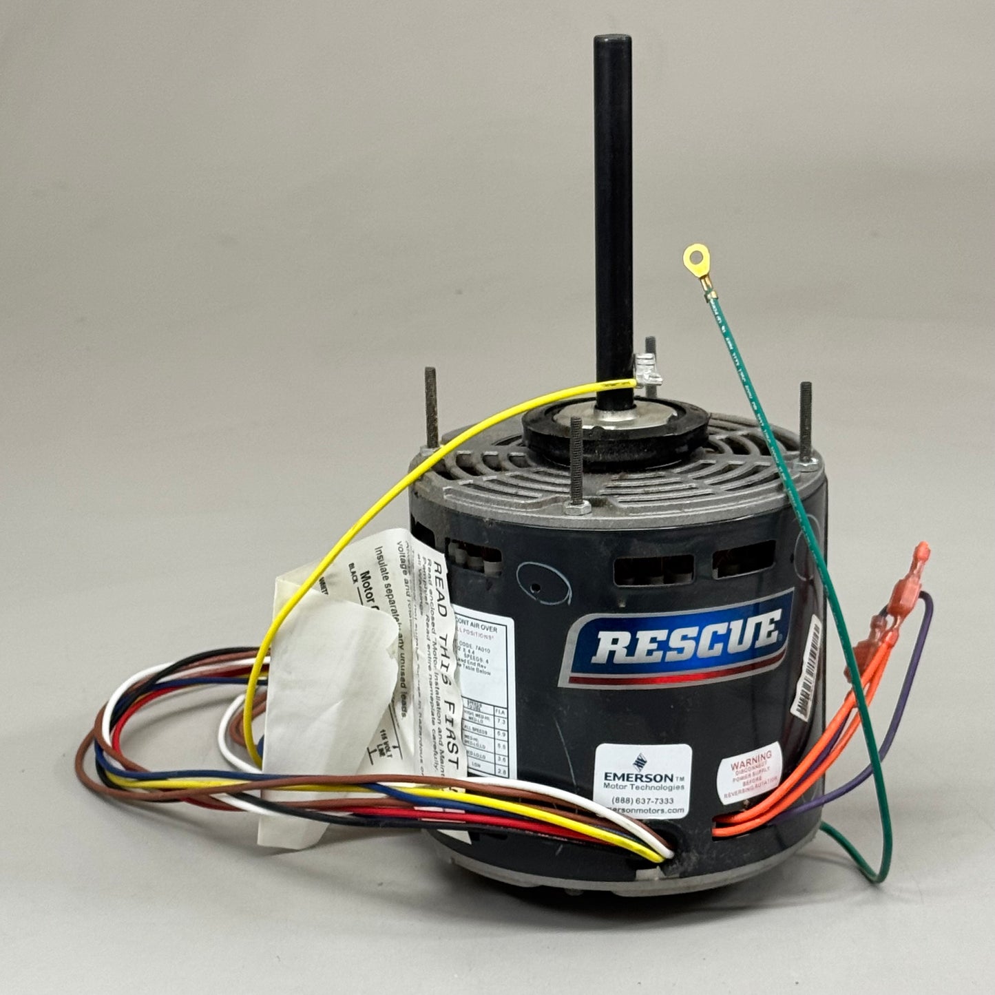 RESCUE EMERSON Motor DD 48frame 1/2-1/6HP For HVAC 1/2"x5" Blue 5460