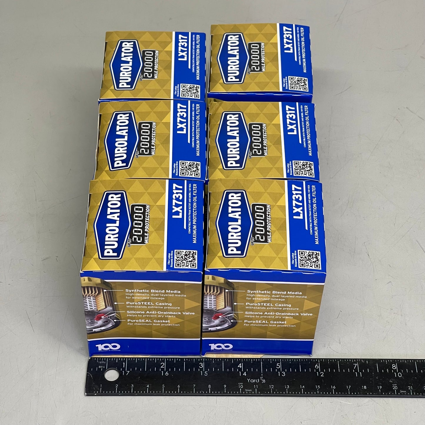 PUROLATOR (6 PACK) Maximum Protection Oil Filter 20000 Miles LX7317