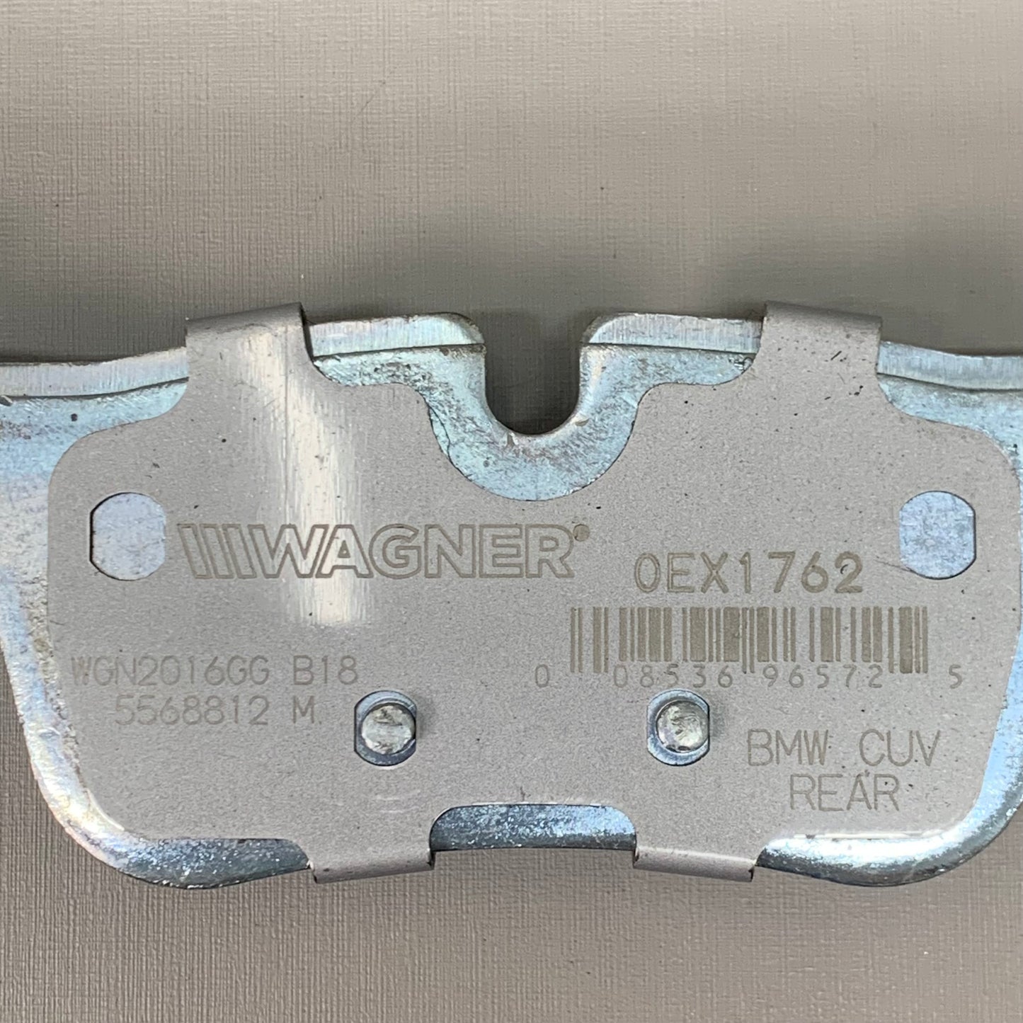 WAGNER OEx Ceramic Disc Brake Pad Set 4 1/2" x 2" Grey OEX1762