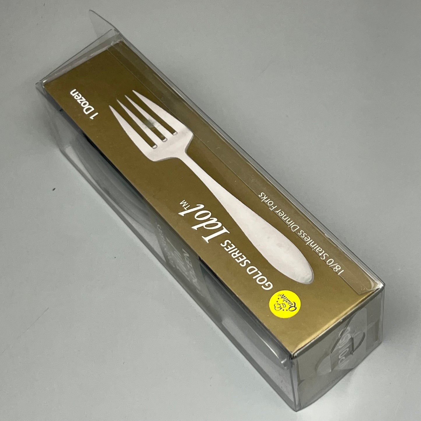 GOLD SERIES IDOL 2 Pack of 12 Qualite Stainless Dinner Forks Metalic