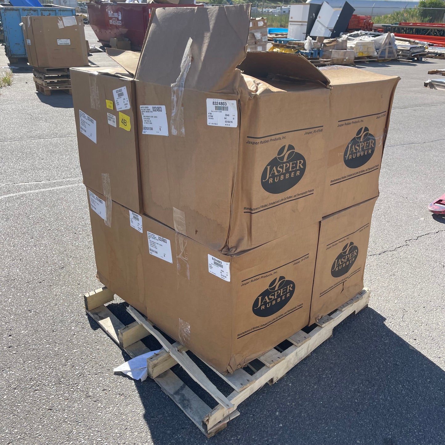 ZA@ Pallet of JASPER RUBBER Gaskets 3.5” Dia 002631268 (AS-IS)(C)