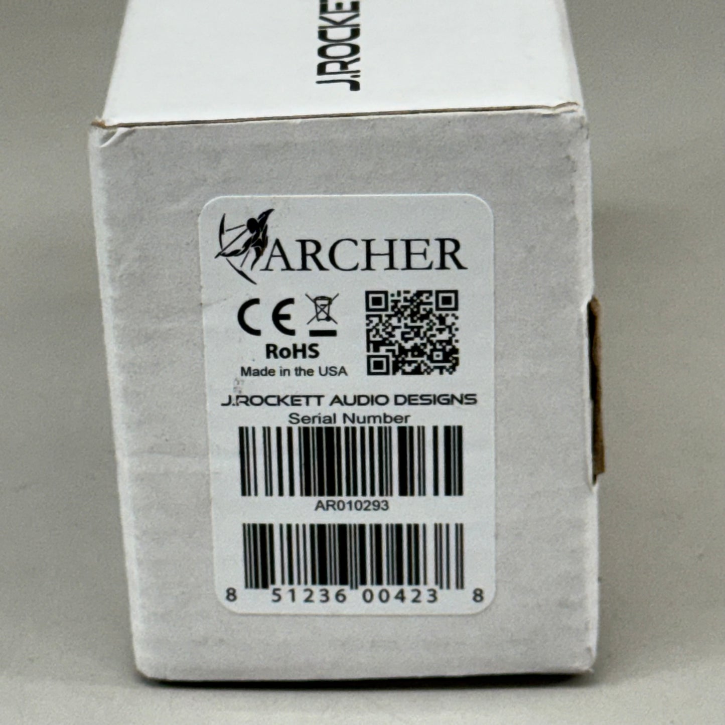 J.ROCKET AUDIO DESIGNS Archer Overdrive Boost OD Guitar Effects Pedal 5"L x 3"W x 7"H Silver AR010293