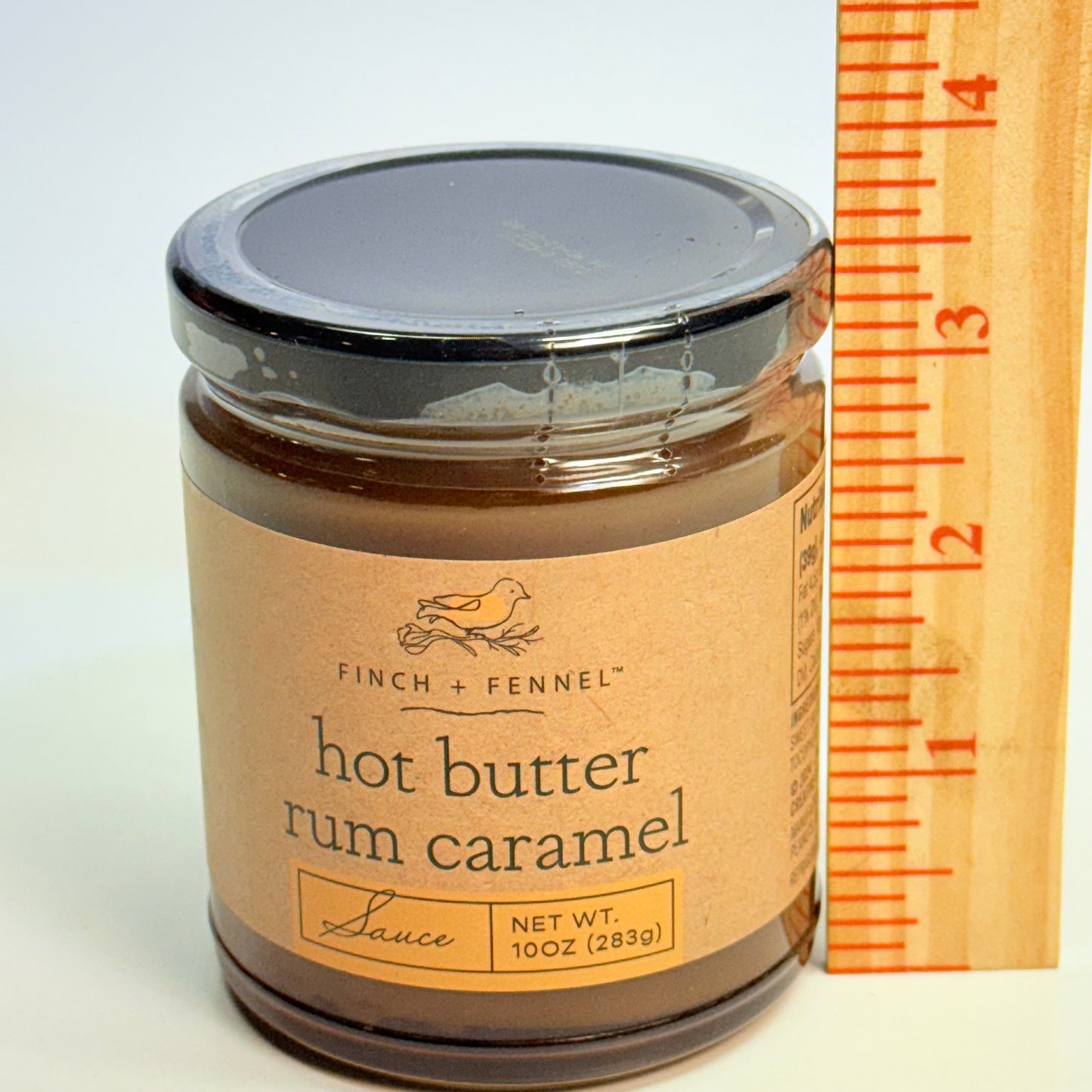 FINCH + FENNEL Hot Butter Rum Caramel Sauce 10 oz BB 10/26 - New