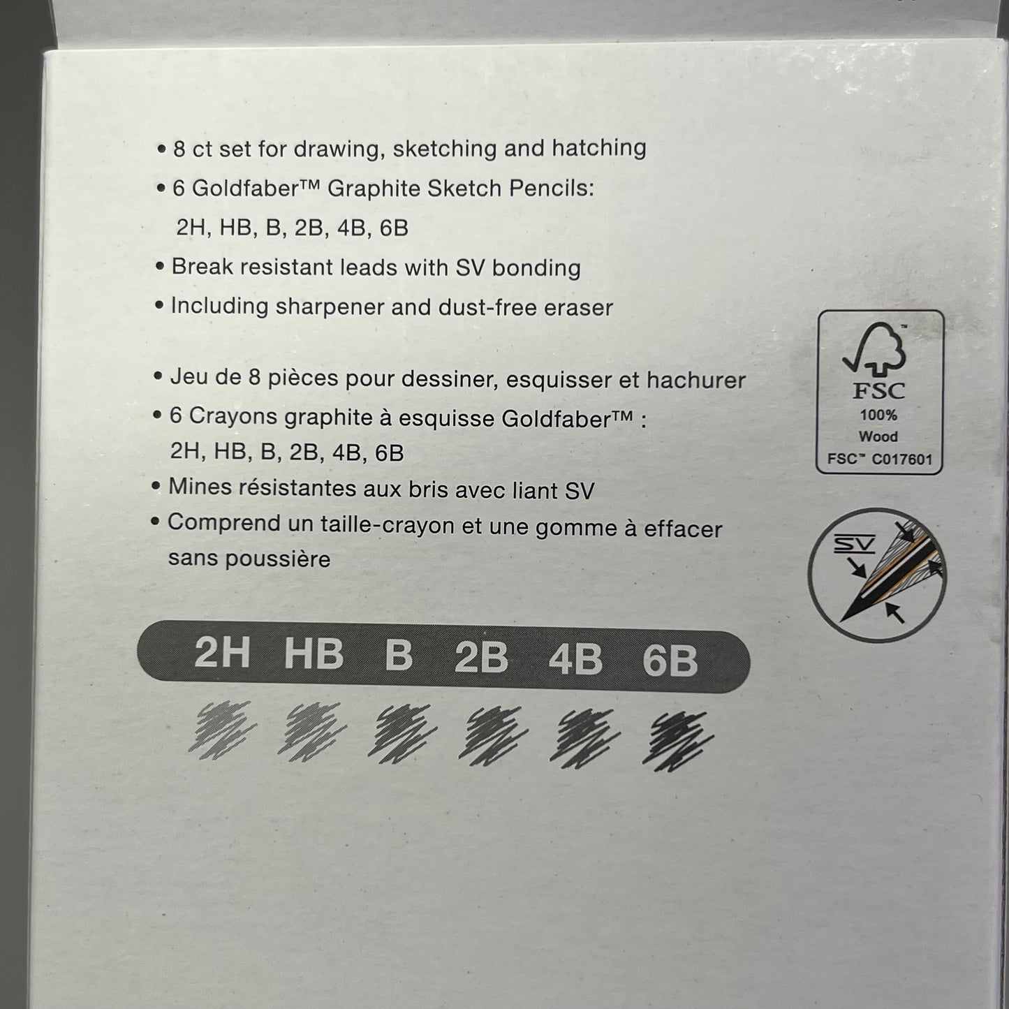 FABER-CASTELL (2 PACK) Graphite Sketch Pencil Set W/ Clay 8 Piece Set 114000T