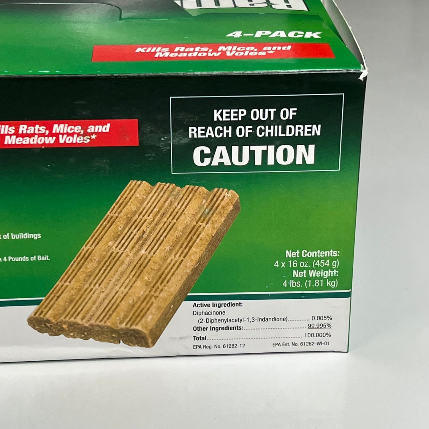 ZA@ NEOGEN All Weather Ramik Bars Fish Flavored for Rats  4lbs  Light Brown 116334