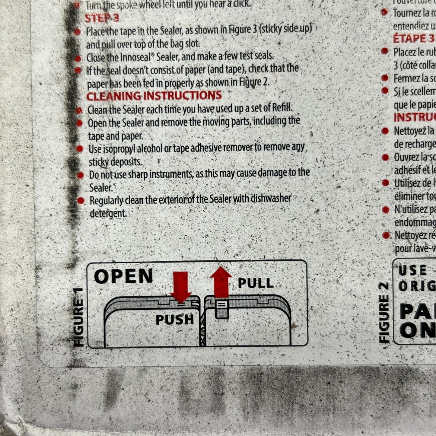 INNOSEAL (84 SETS) Original Refill Tape & Paper 1/2" Width Yellow/Clear 1033