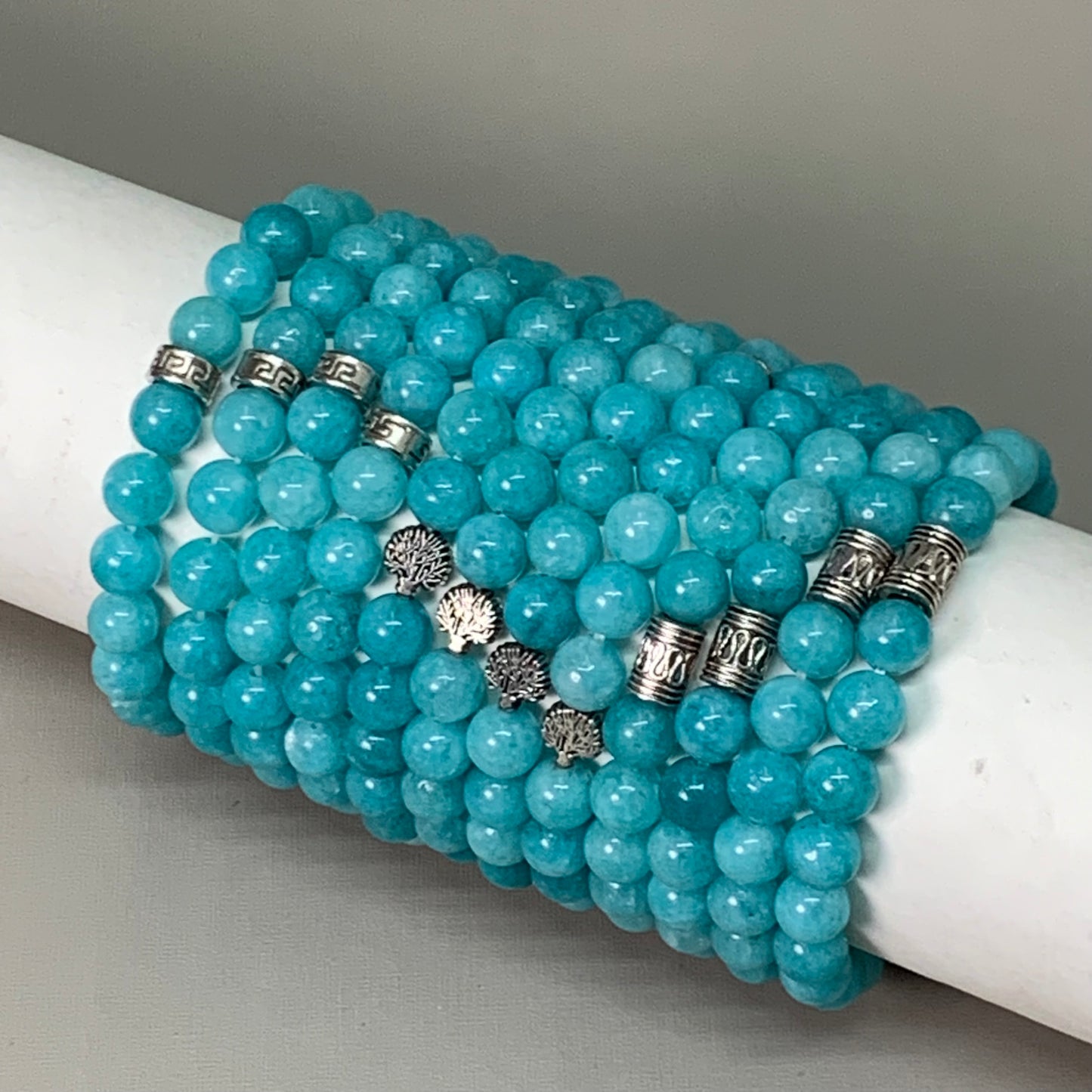 BEST WHOLESALE (12 PACK) Beaded Turquoise Crystal Bracelets 3" Variety Pack New