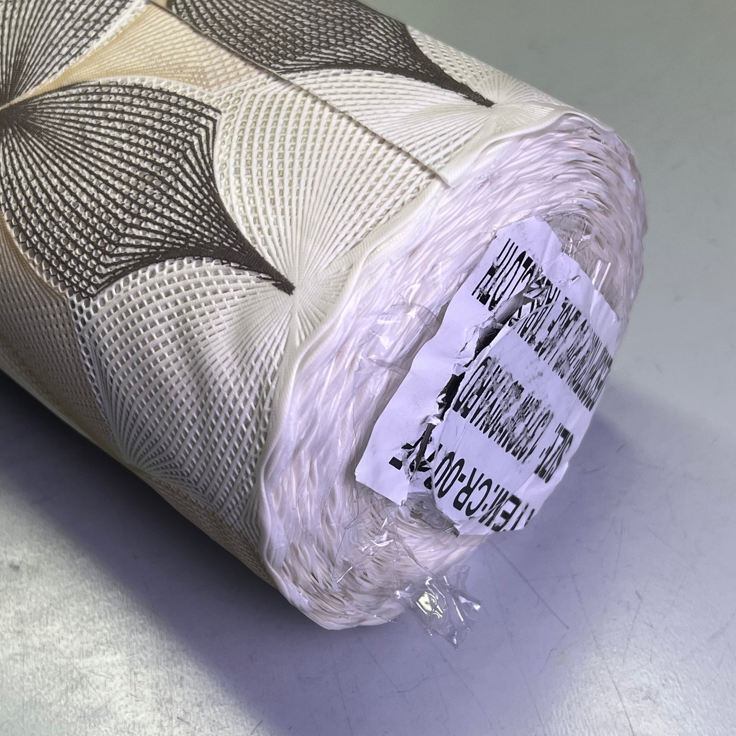 PVC Faux Crochet Floral Pattern Tablecloth 54"x60' Brown/Tan/White