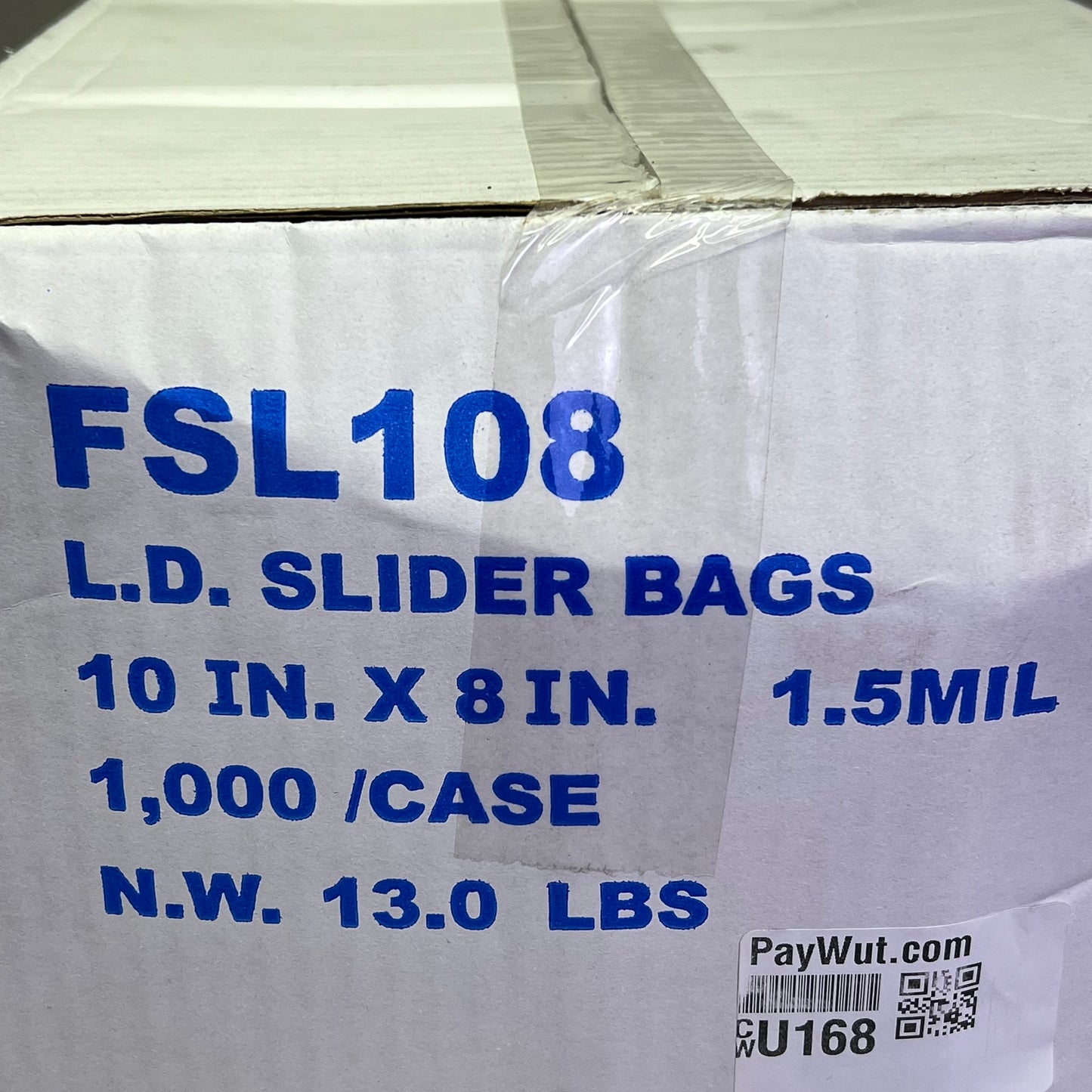 ELKAY PLASTICS (1000 PACK) LD Slider Bags 1.5mil. 10 in. x 8 in. FSL108