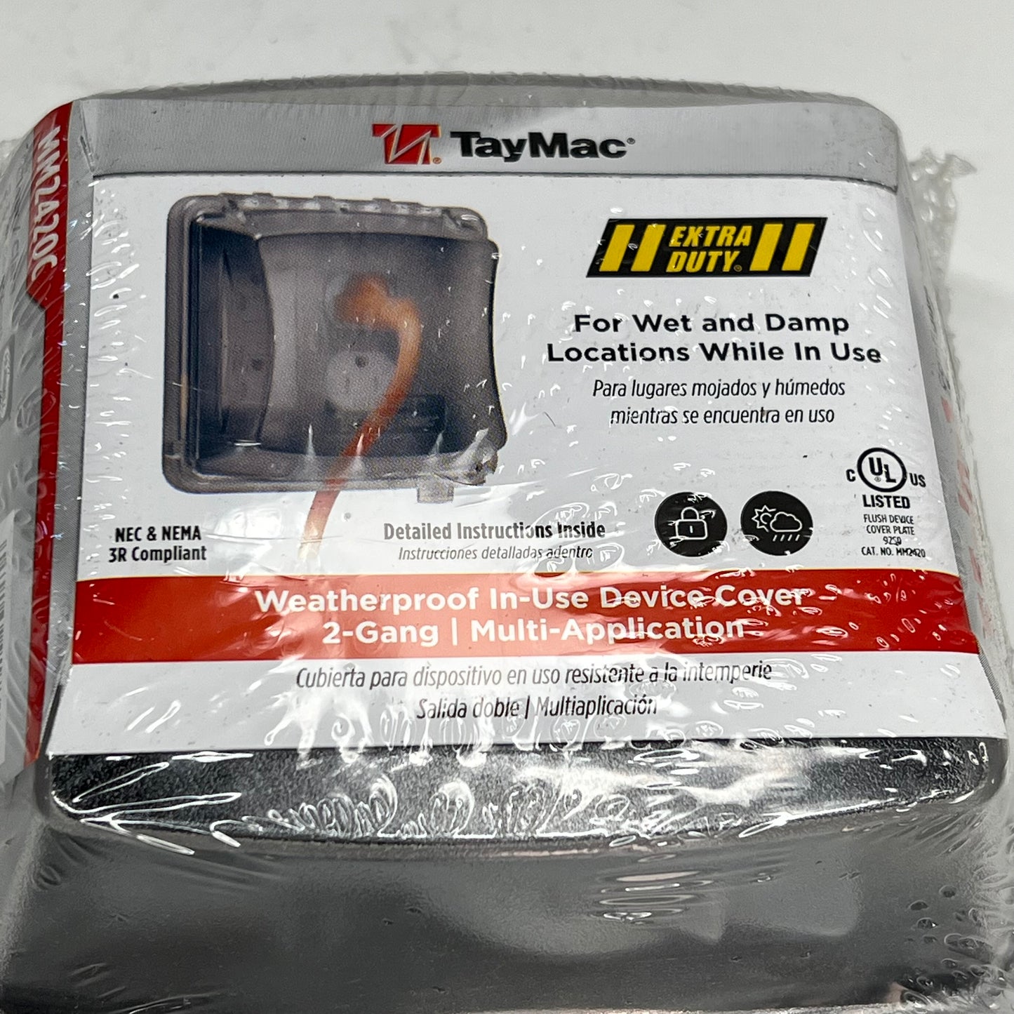 TAYMAC (2 PACK) 2-gang Weatherproof In-use Cover Extra Duty 2-3/4" Deep MM2420C