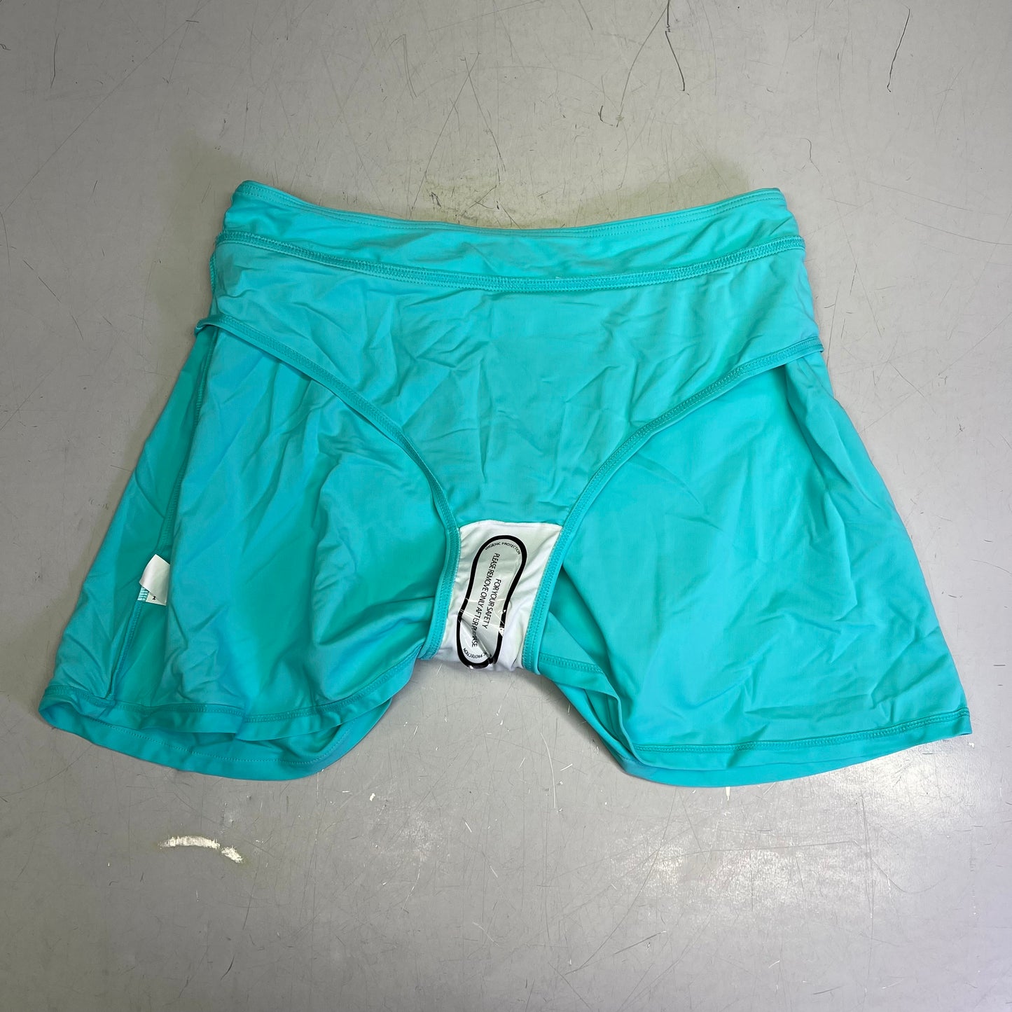 CHARMO High Waisted Swim Bottom Skirt W/ Built-in Briefs Women's Sz M Aqua Blue
