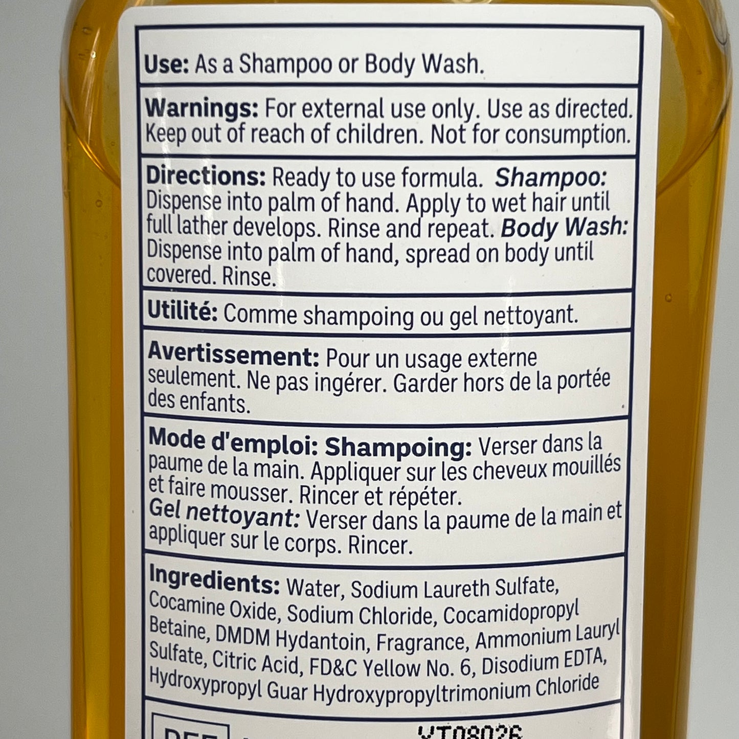 ZA@ DAWNMIST (6 PACK) Shampoo & Body Wash Apricot Scent Ph Balanced 8 Fl Oz  Orang|e VI08026
