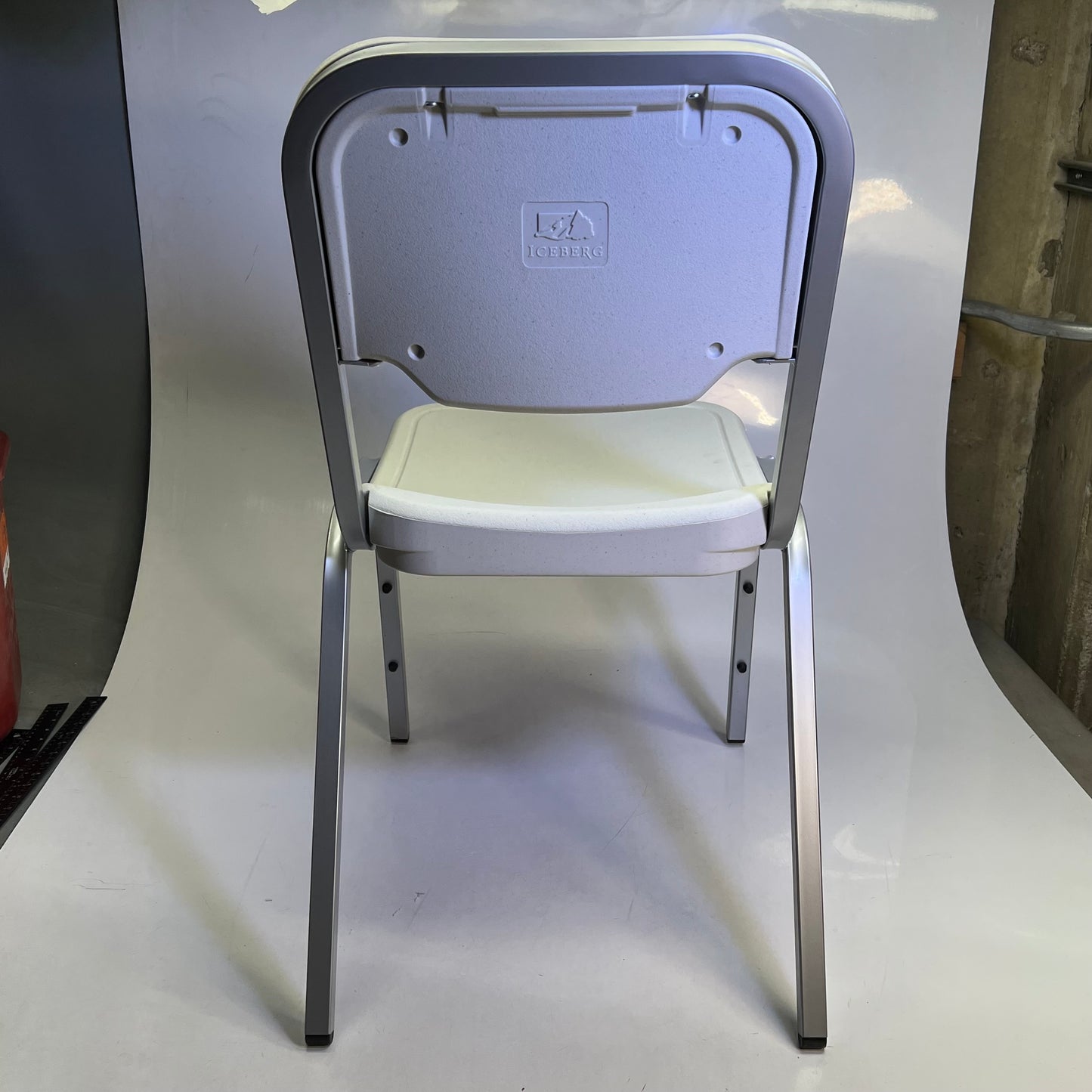 ICEBERG (4 PACK) Rough & Ready Stackable Chairs Supports 300lbs 31"x22" White