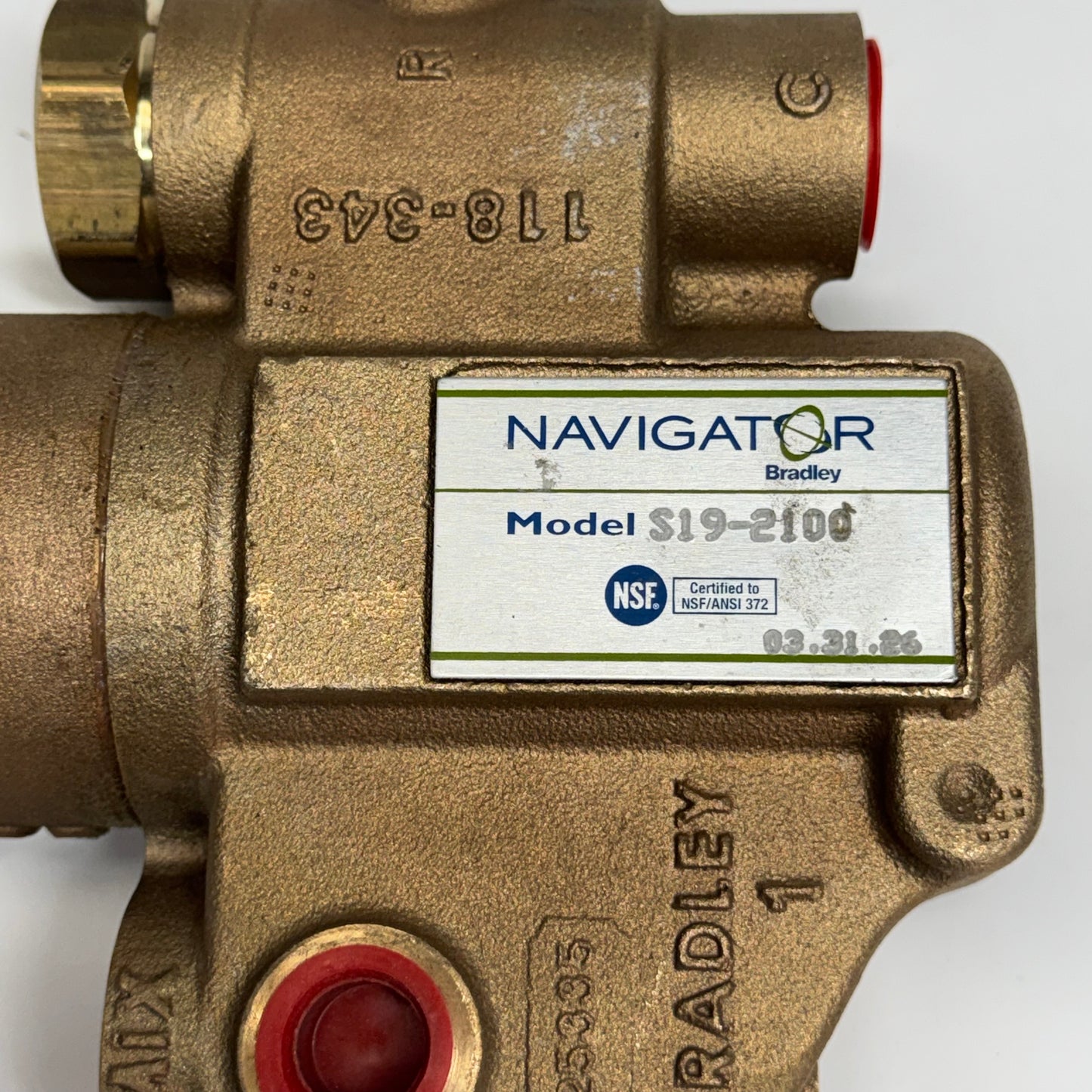 BRADLEY Eyewash Safety Shower Thermostatic Mixing Valve 26 GPM S19-2100