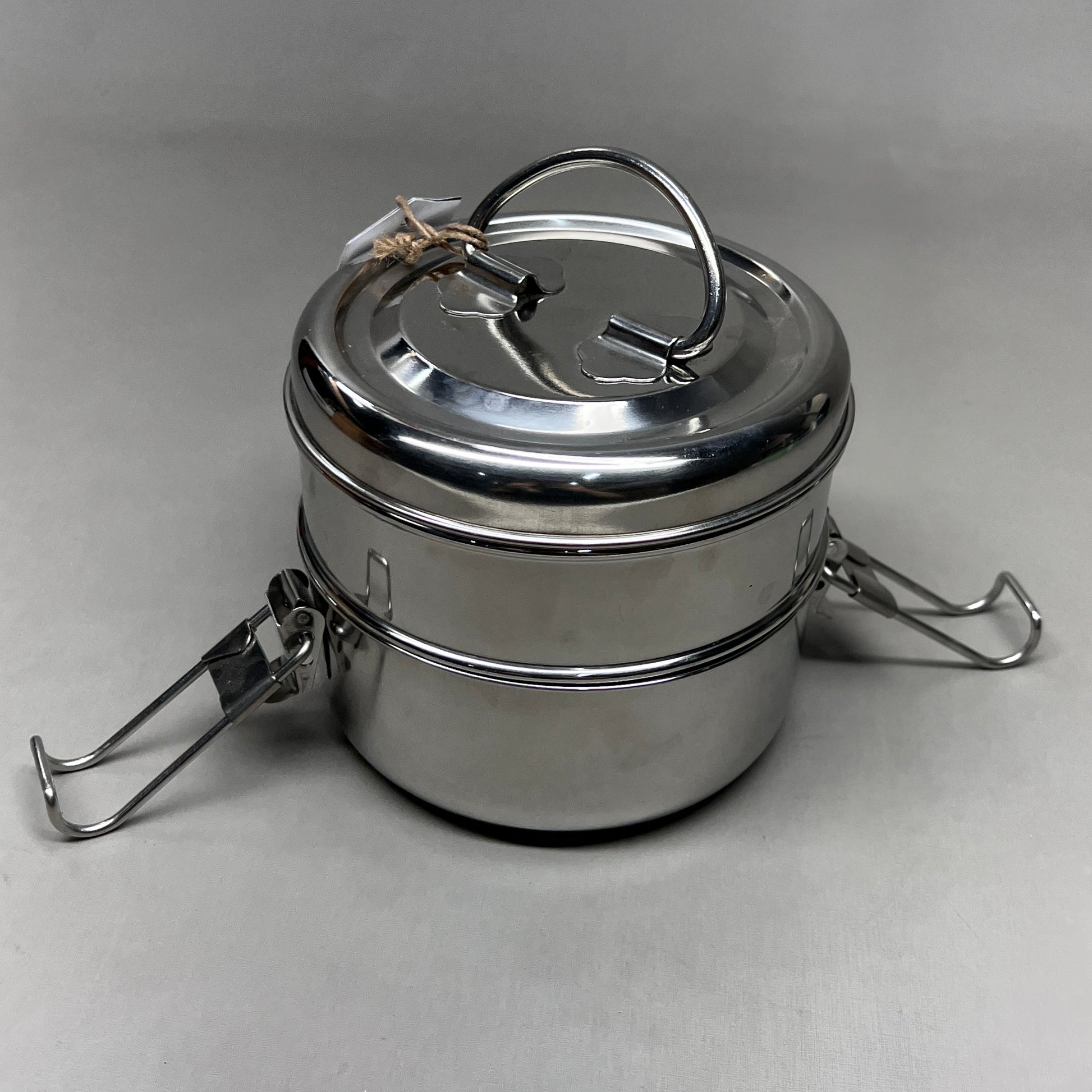 2-Tier Tiffin Lunch Box, Stainless Steel