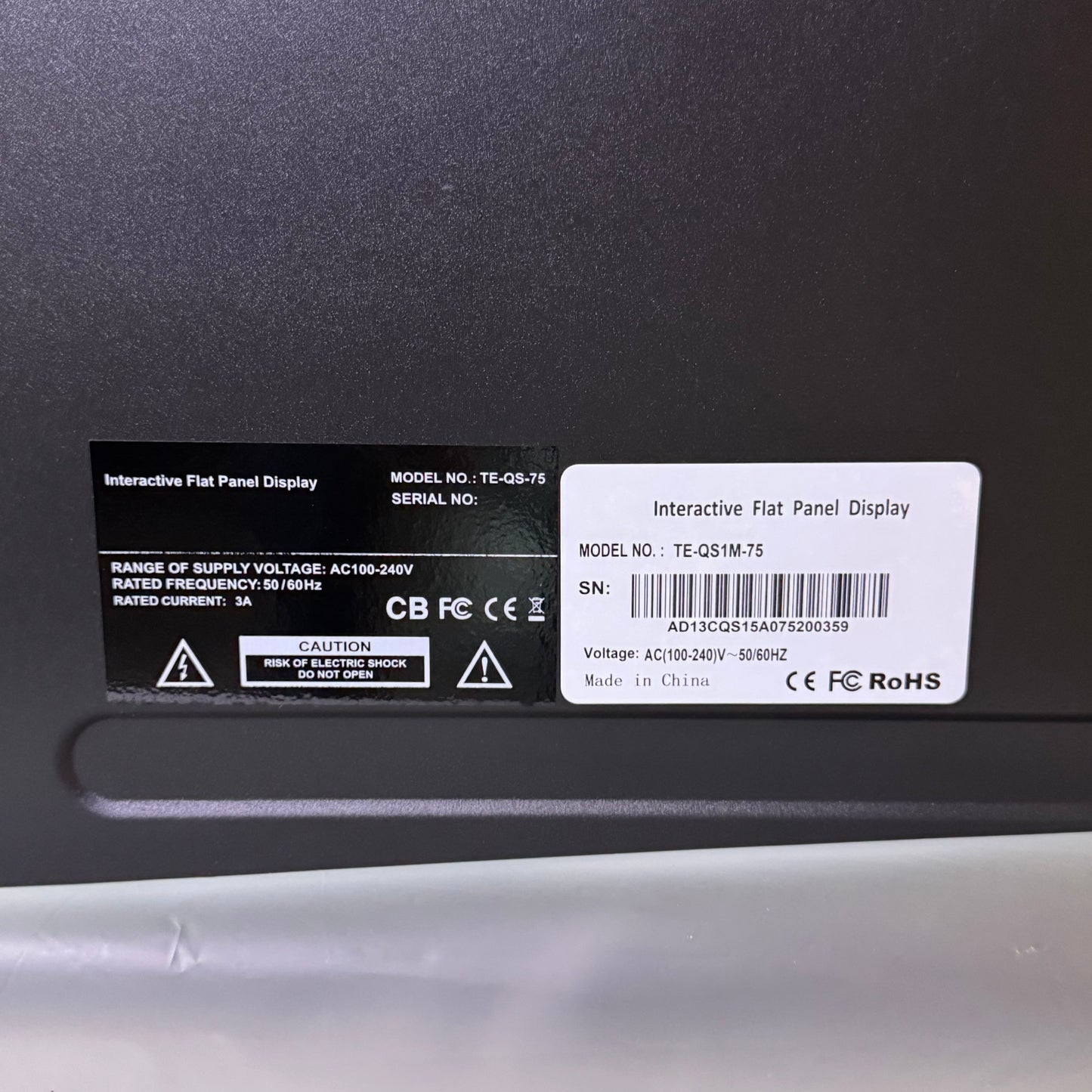 STARBOARD 75" 4K Interactive Flat Panel Display TE-QS1M-75